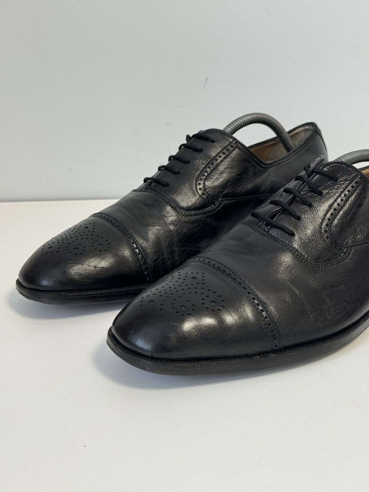 Bally Bally Orlando Men’s Black Leather Brogue Shoes Luxury Shoes Size US 11.5 / EU 44-45 - 4 Thumbnail