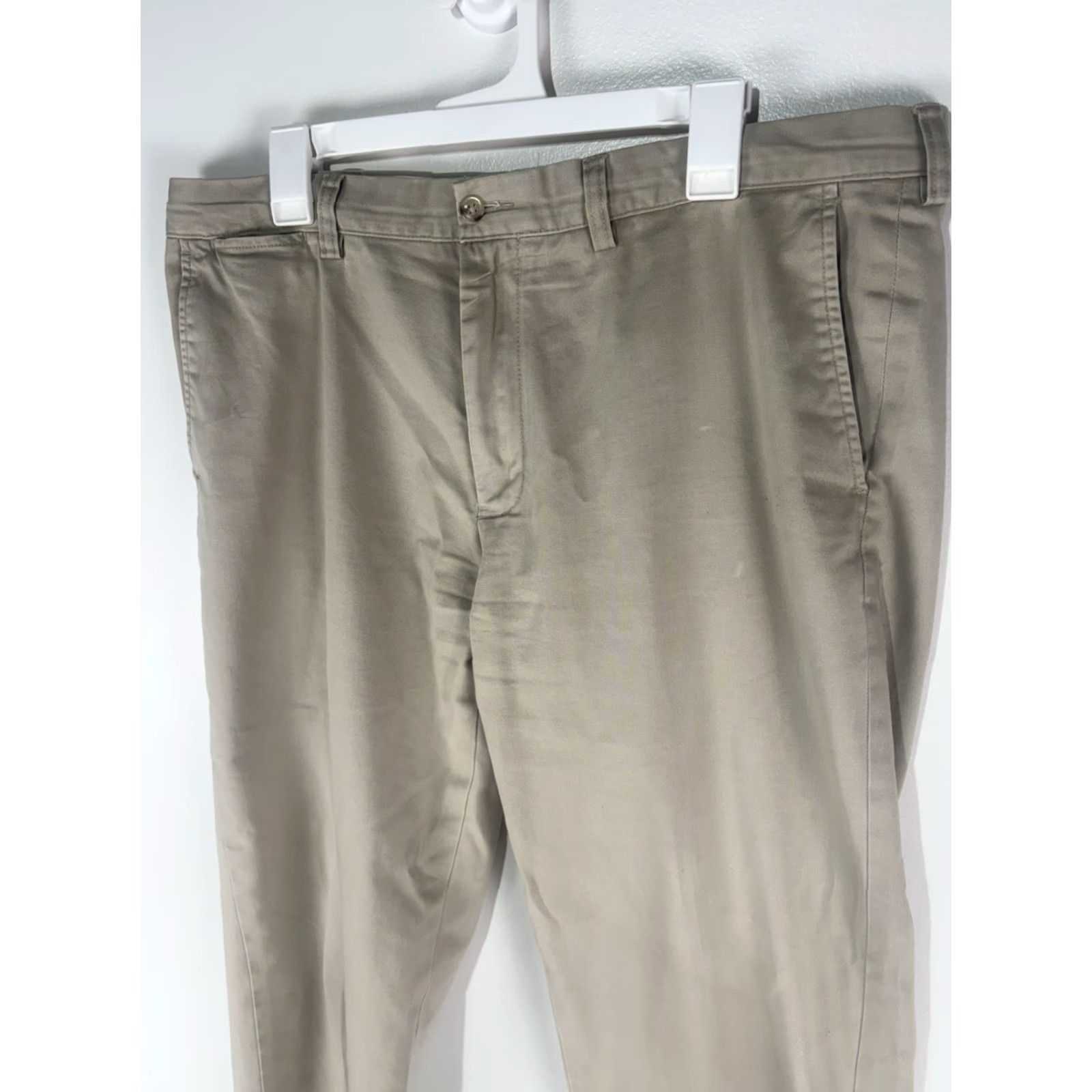 Polo Ralph Lauren VINTAGE Polo Ralph Lauren Pants Khaki Preston Men 38x30 Beige 100% Cotton Flat Front Straight Leg Mens Pants Size US M / EU 48-50 / 2 - 2 Thumbnail