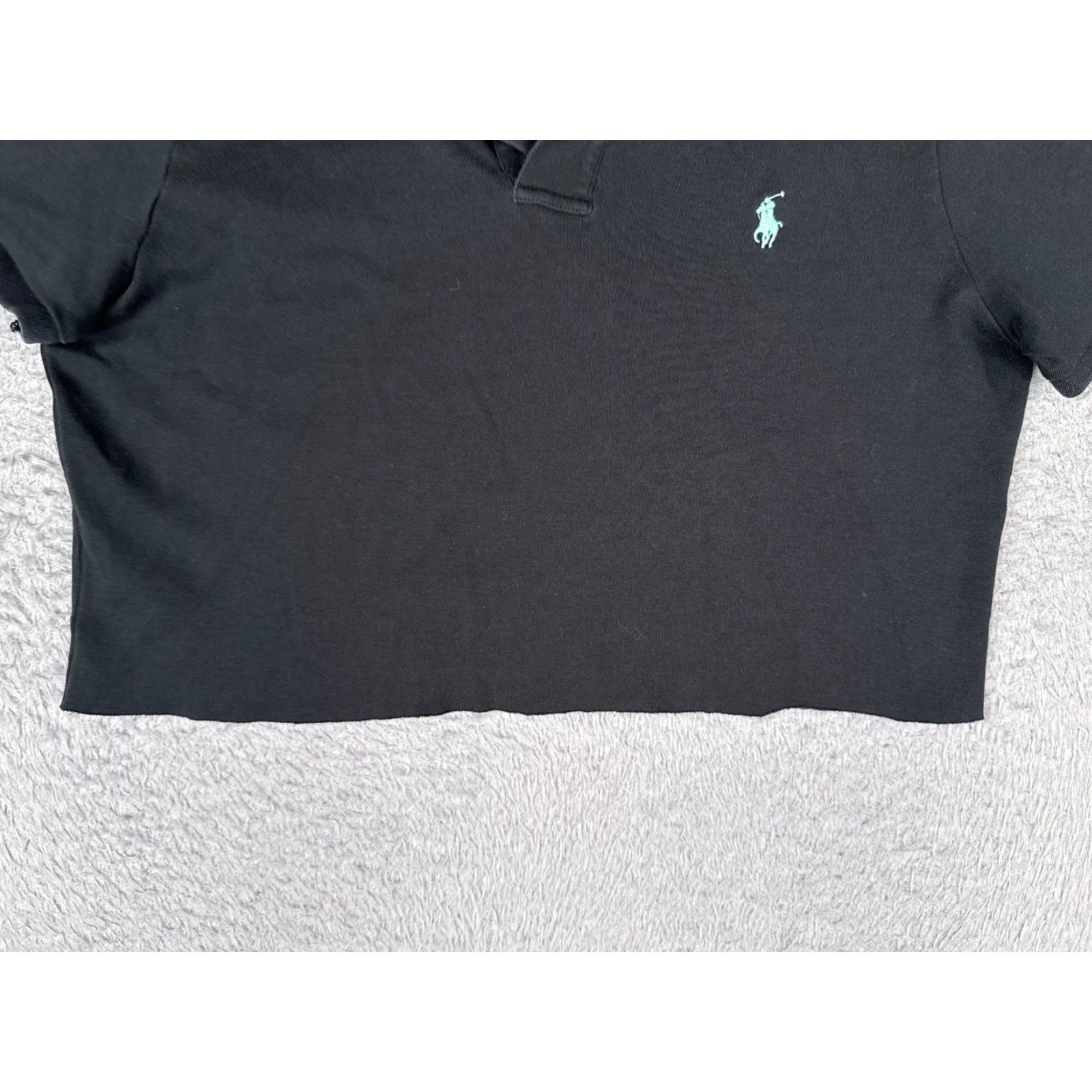 Ralph Lauren VINTAGE Ralph Lauren Polo Shirt Adult Large Black 100% Cotton Distressed Polo Shirt Mens Size US L / EU 52-54 / 3 - 5 Thumbnail
