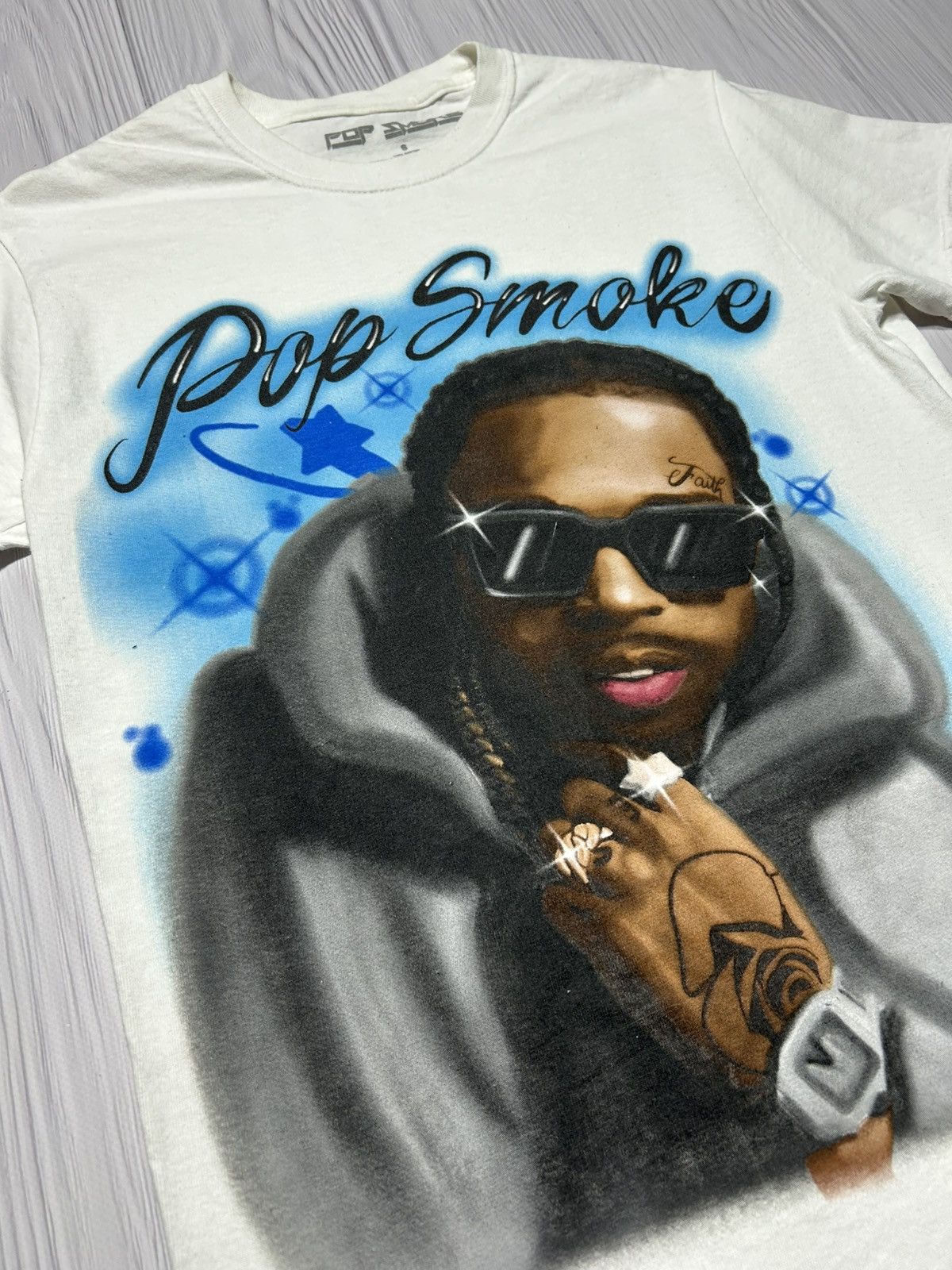 Rap Tees × Vintage Pop Smoke Big Logo Rap T-Shirt Size S Size US S / EU 44-46 / 1 - 3 Thumbnail