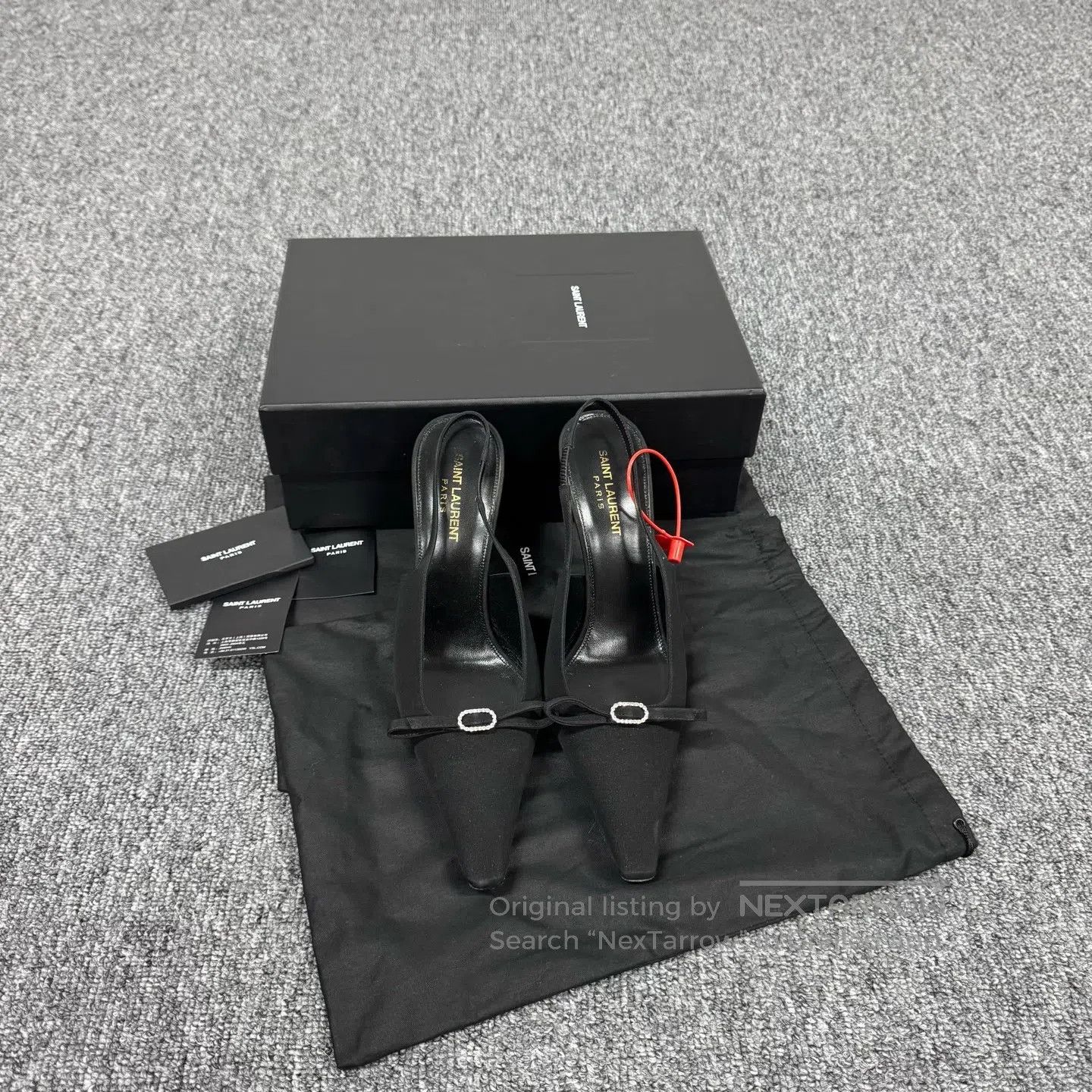 Saint Laurent Paris Saint Laurent Paris Black pointed water diamond buckle hig Size US 8.5 / IT 38.5 - 2 Thumbnail