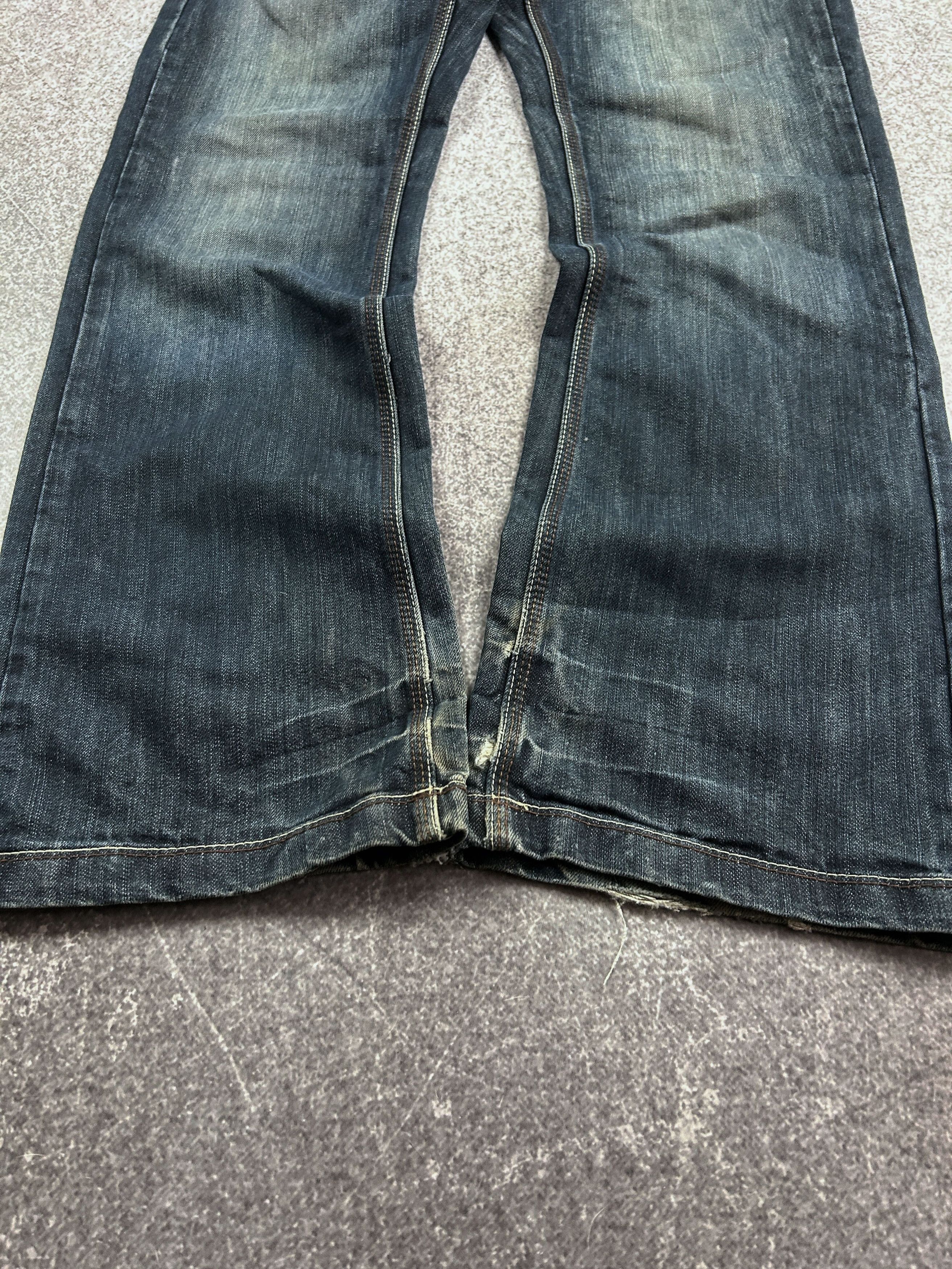 Vintage Flared Jeans Like Balenciaga or Rick Owens Washed Distressed Size US 30 / EU 46 - 3 Thumbnail