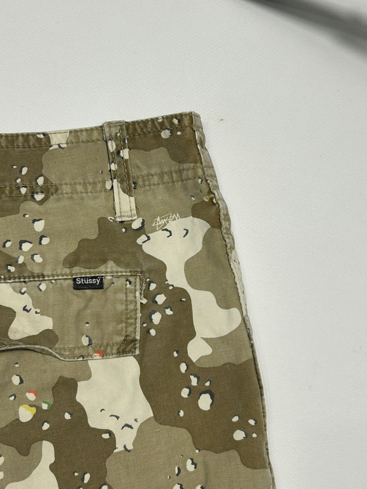 Stussy × Vintage Stussy Vintage Cargo Shorts Camo Mens Size 30 Size US 30 / EU 46 - 8 Thumbnail