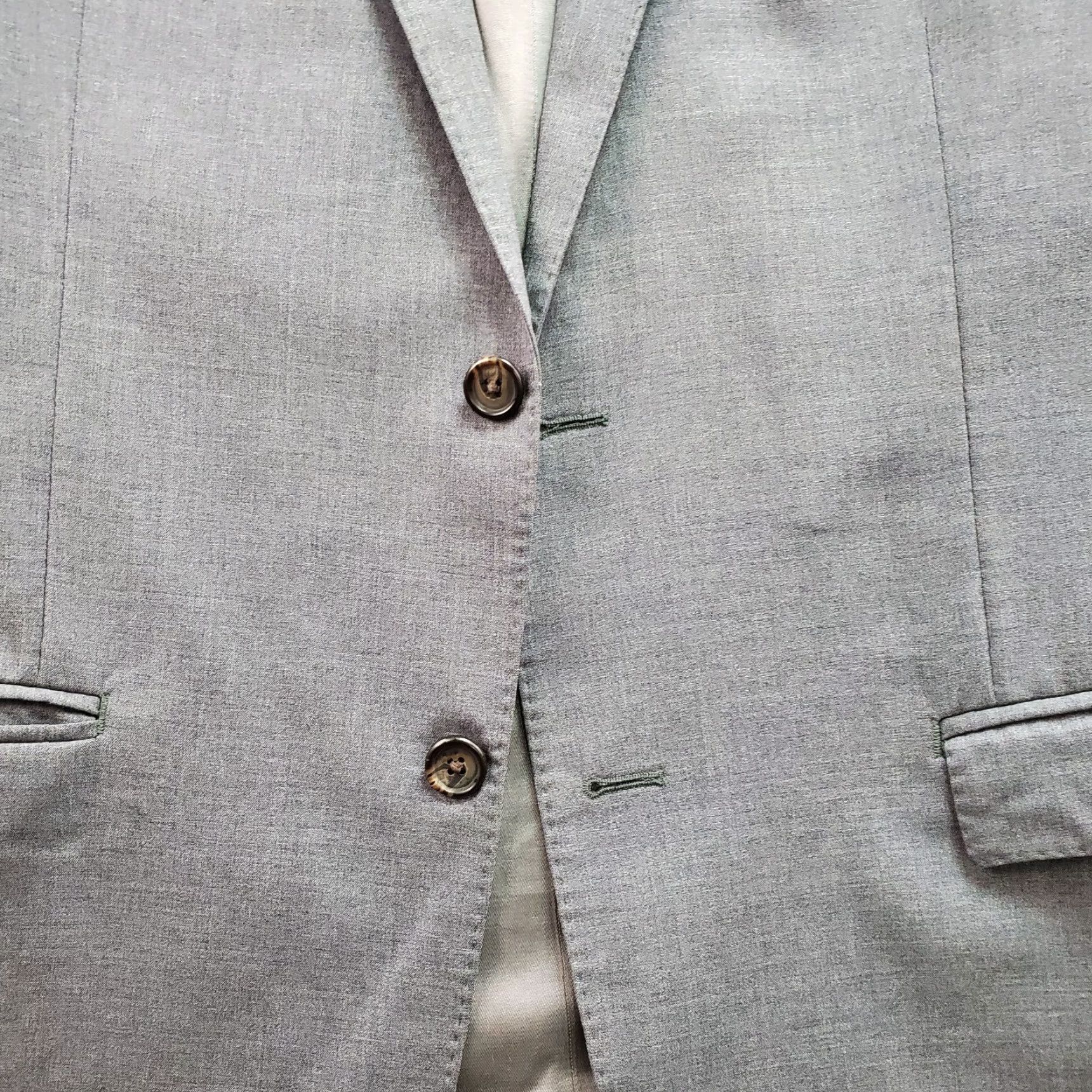Ralph Lauren Lauren Ralph Lauren Blazer Jacket Men Slim Gray 44R Notch Single Breasted Two-Button 4-Button Style Size 44R - 5 Thumbnail