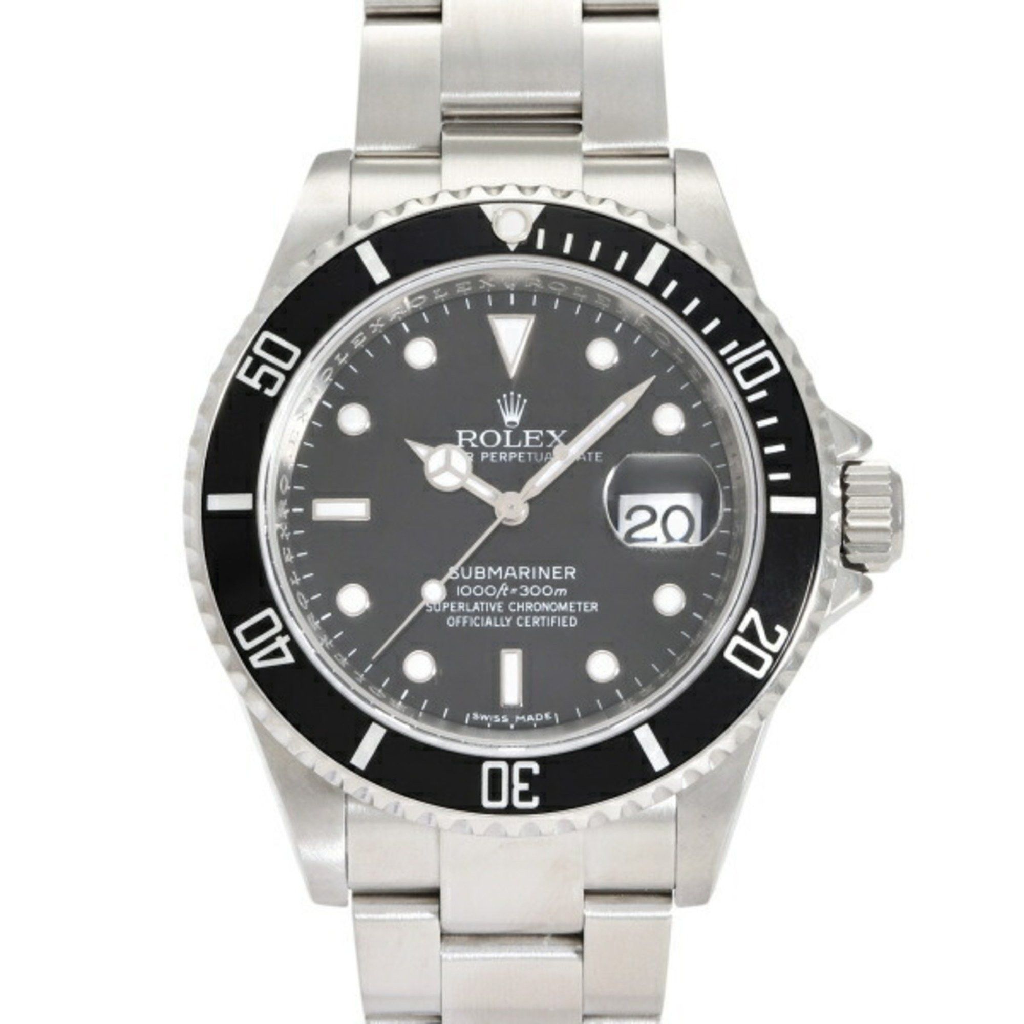 ROLEX Submariner Date 16610 Black Dial Men's Watch __