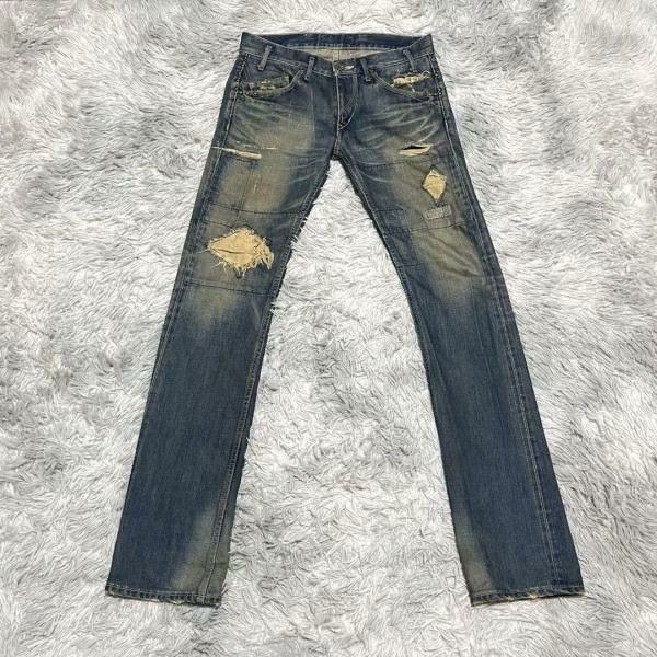 Mr. Olive MR.OLIVE Studs Patchwork Denim Jeans Size US 29 - 1 Thumbnail