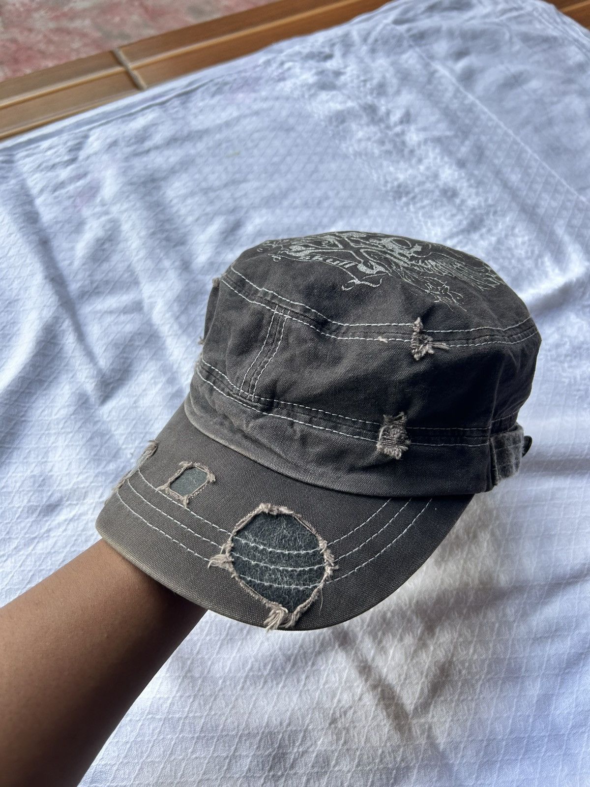 14th Addiction Distressed Skull Wing California Hats Size ONE SIZE - 7 Thumbnail