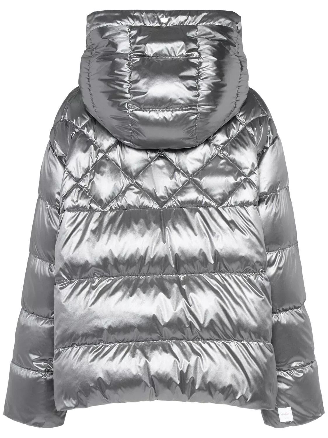Max Mara MAX MARA Nico $1345 Light Grey Canvas Down Jacket Size XS / US 0-2 / IT 36-38 - 3 Thumbnail