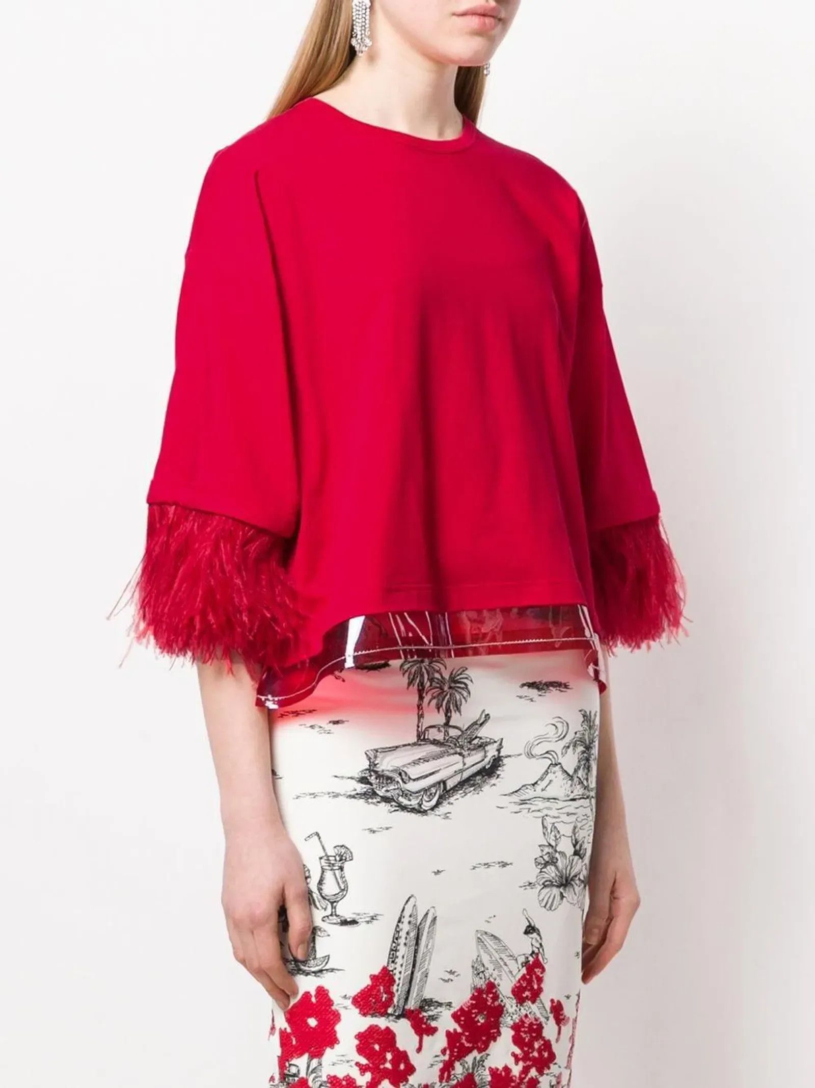 N21 N 21 Feather Trim Top Size L / US 10 / IT 46 - 1 Thumbnail