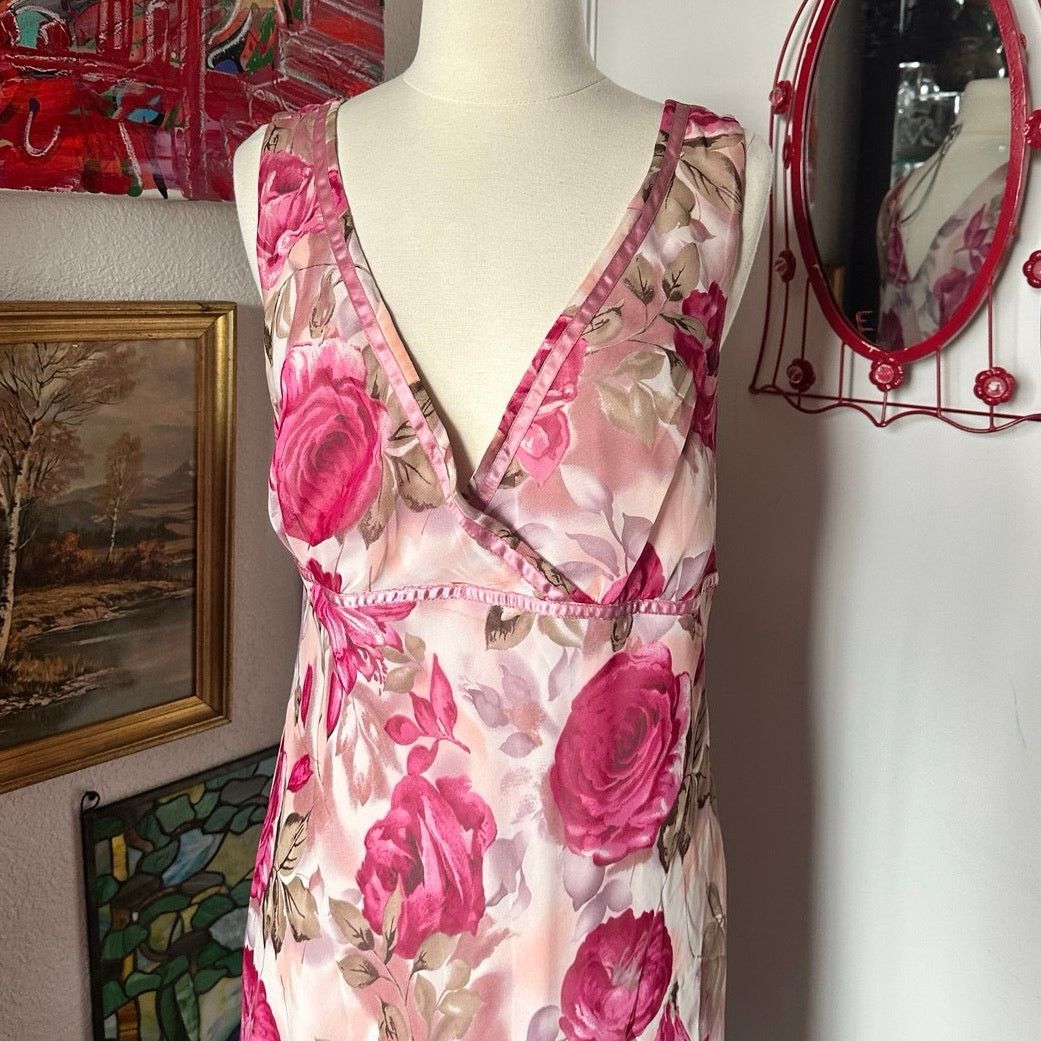 Other meghan matthews pink and brown floral maxi dress Size XL / US 12-14 / IT 48-50 - 2 Thumbnail