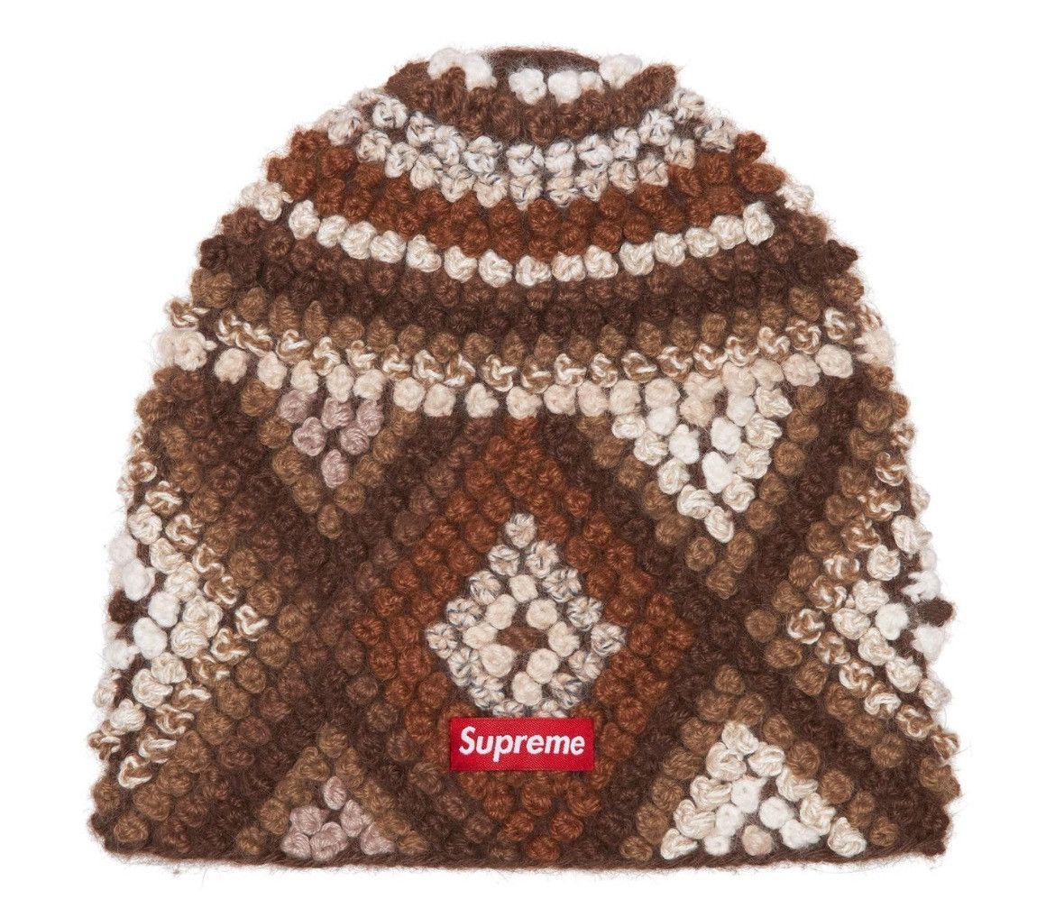 Supreme Supreme Textured Knit Beanie Brown Size ONE SIZE - 1 Preview