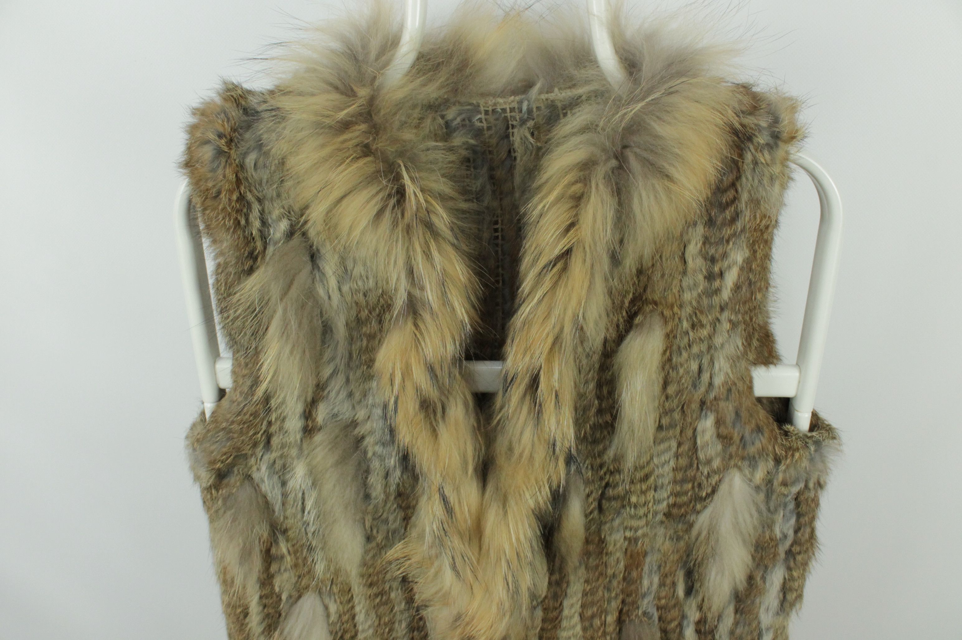 Other Natural Dark Fur Rabbit Vest Size M / US 6-8 / IT 42-44 - 5 Thumbnail