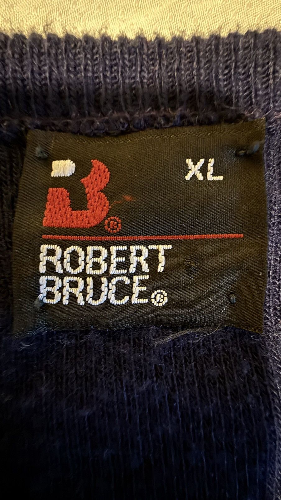Robert Bruce Robert Bruce Vintage 80s V-Neck Knit Sweater Navy Size US XL / EU 56 / 4 - 2 Thumbnail
