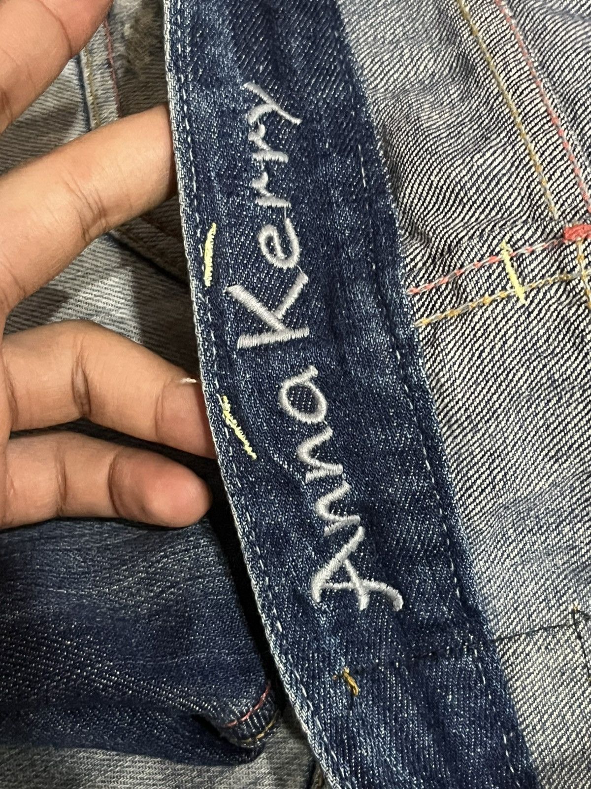Japanese Brand ⚡️Flare⚡️Vintage Japanese Brand Anna Kerry Blue Faded Jeans Size 28" / US 6 / IT 42 - 17 Thumbnail