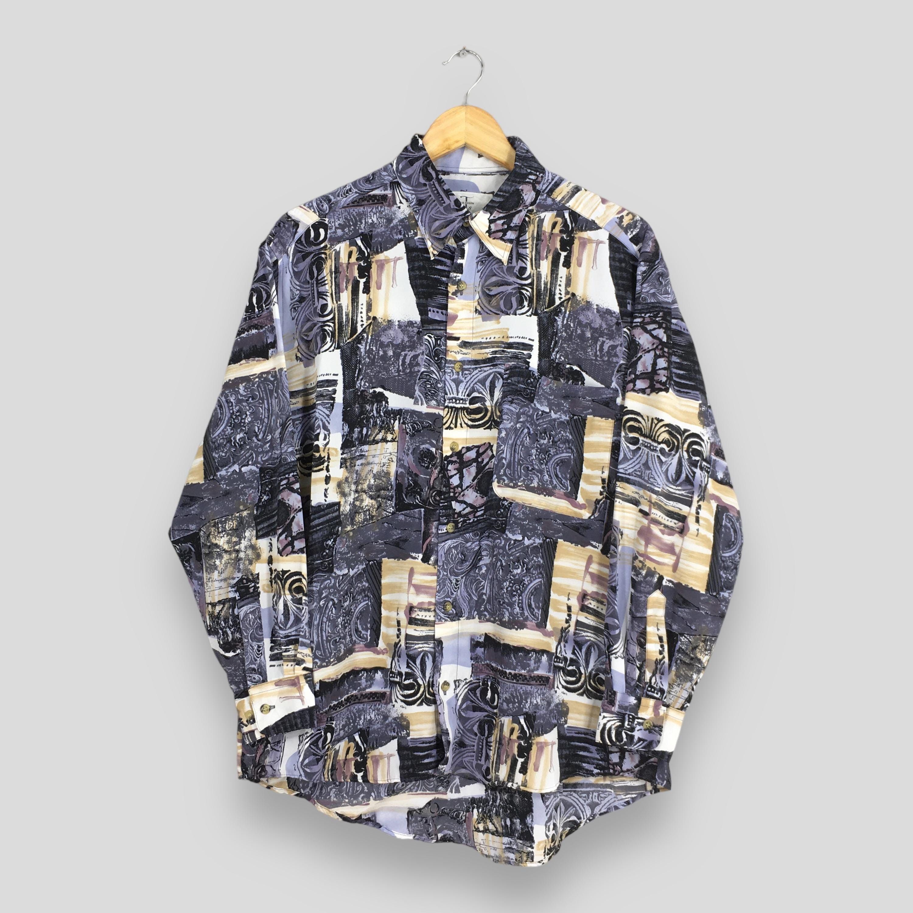 Other Vintage 90's Baroque Abstract Casual Shirt Medium Size US M / EU 48-50 / 2 - 1 Thumbnail