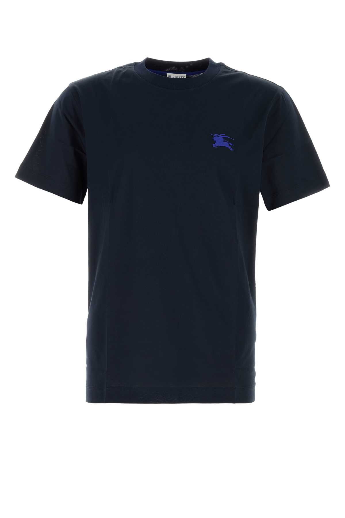 Burberry Navy Blue Cotton T-Shirt Size US M / EU 48-50 / 2 - 1 Thumbnail