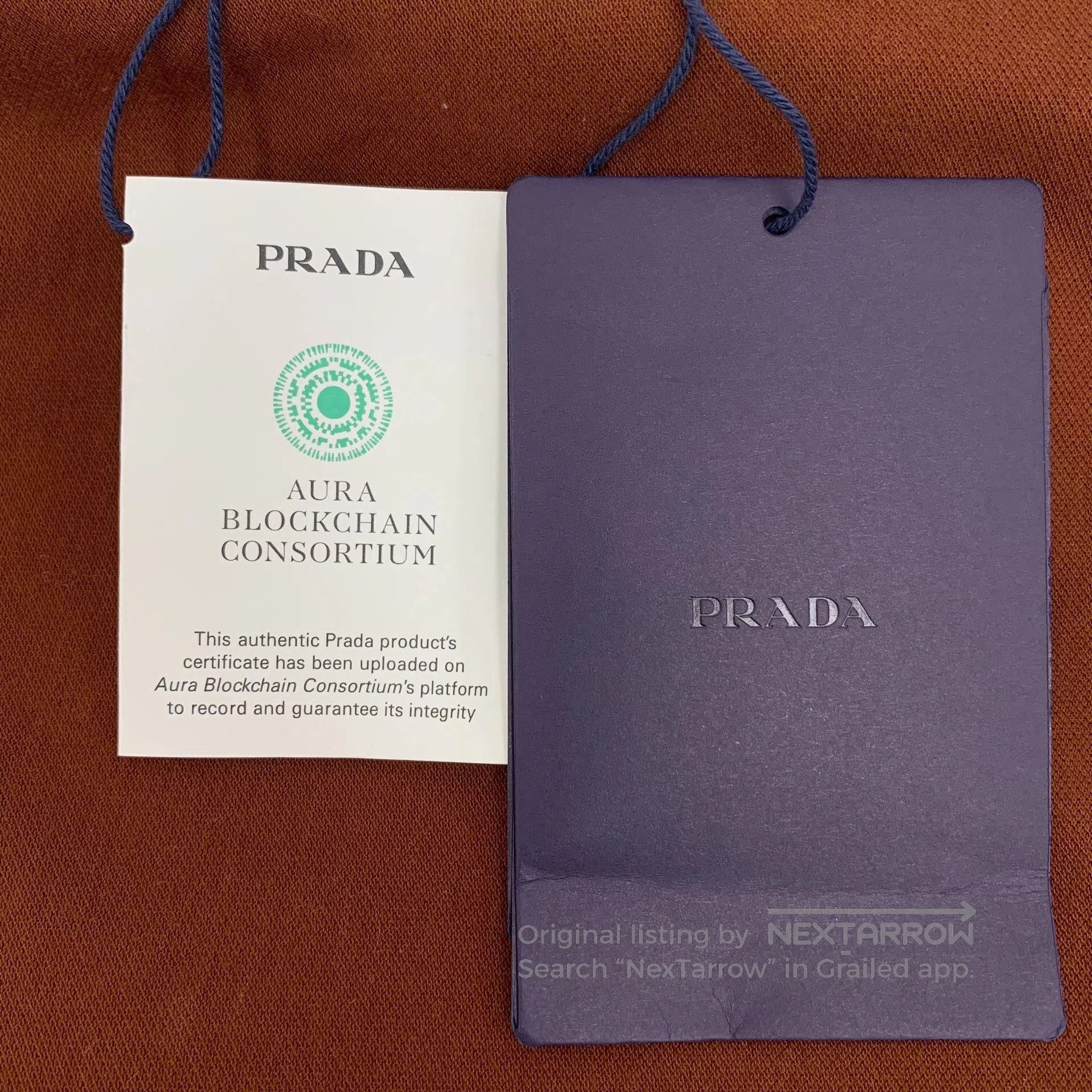Prada Prada Deep Brown Triangular Logo Cotton Lapel Single Breas Size US XS / EU 42 / 0 - 7 Thumbnail