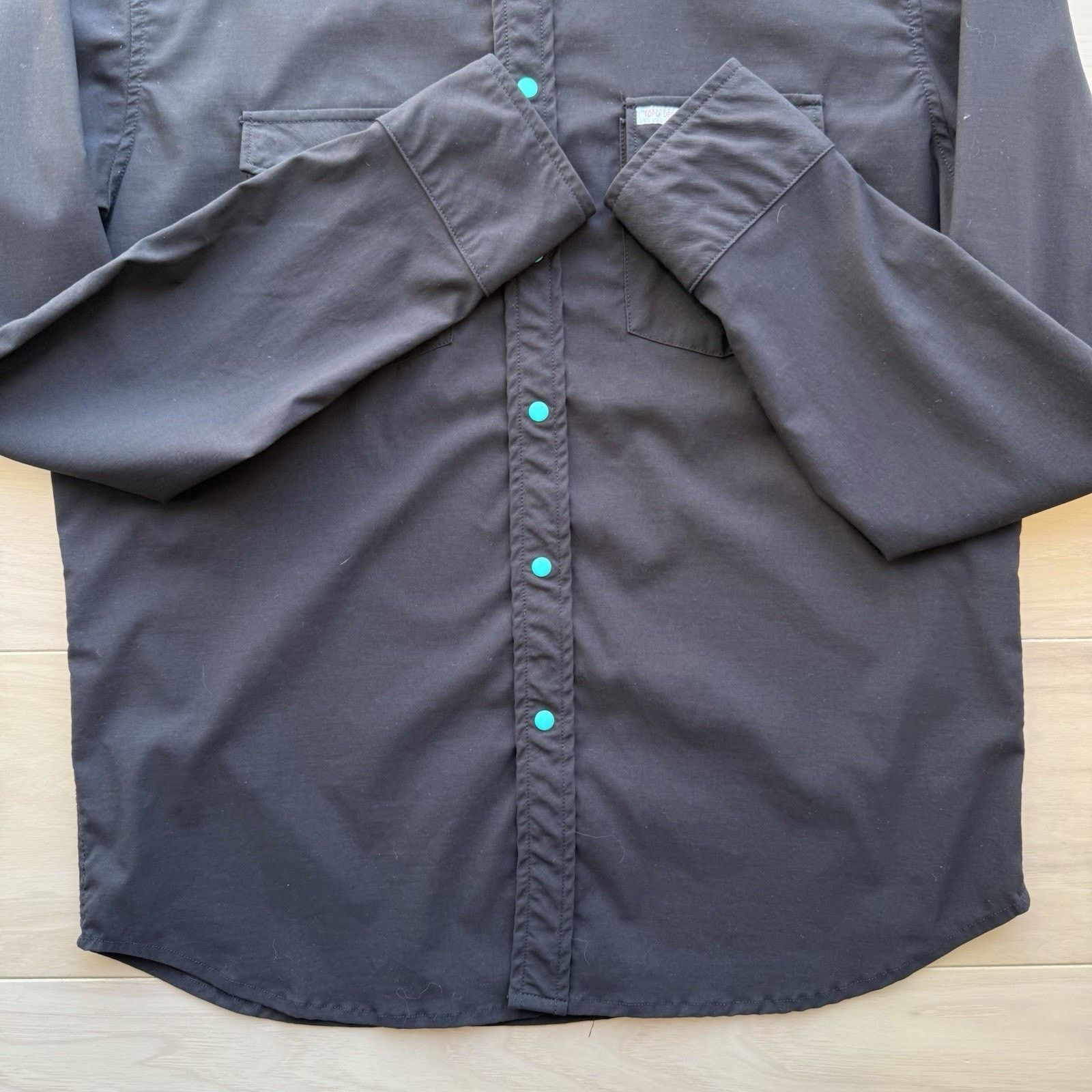 Topo Designs Topo Designs Shirt M Black Nylon Snap Button Up Workwear Size US M / EU 48-50 / 2 - 5 Thumbnail