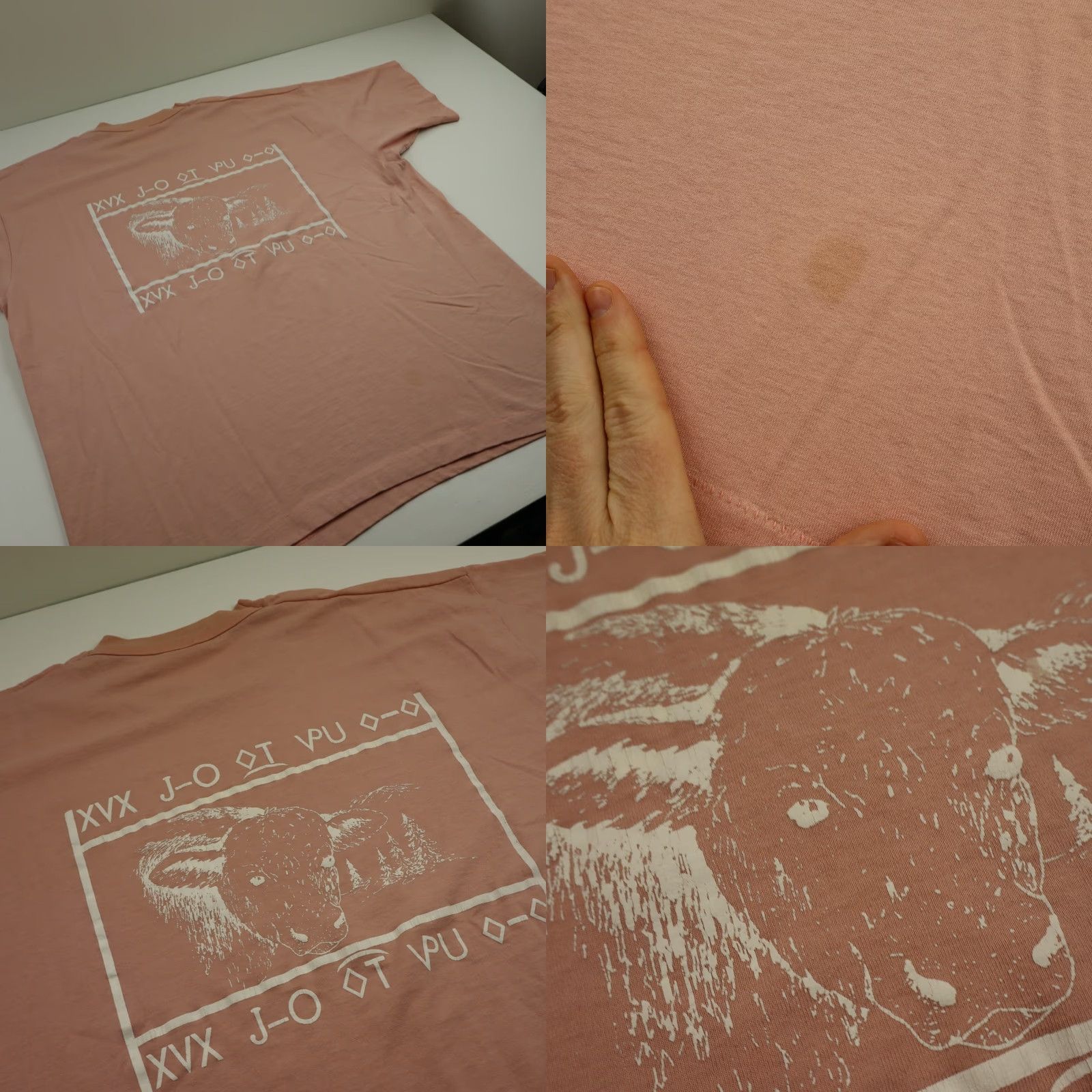 Fruit Of The Loom VINTAGE Fruit of the Loom T-Shirt Mens 2XL Pink Southwestern Cow Graphic 1997 USA 90s Shreeves Texan Style Shirts Size US XXL / EU 58 / 5 - 9 Thumbnail