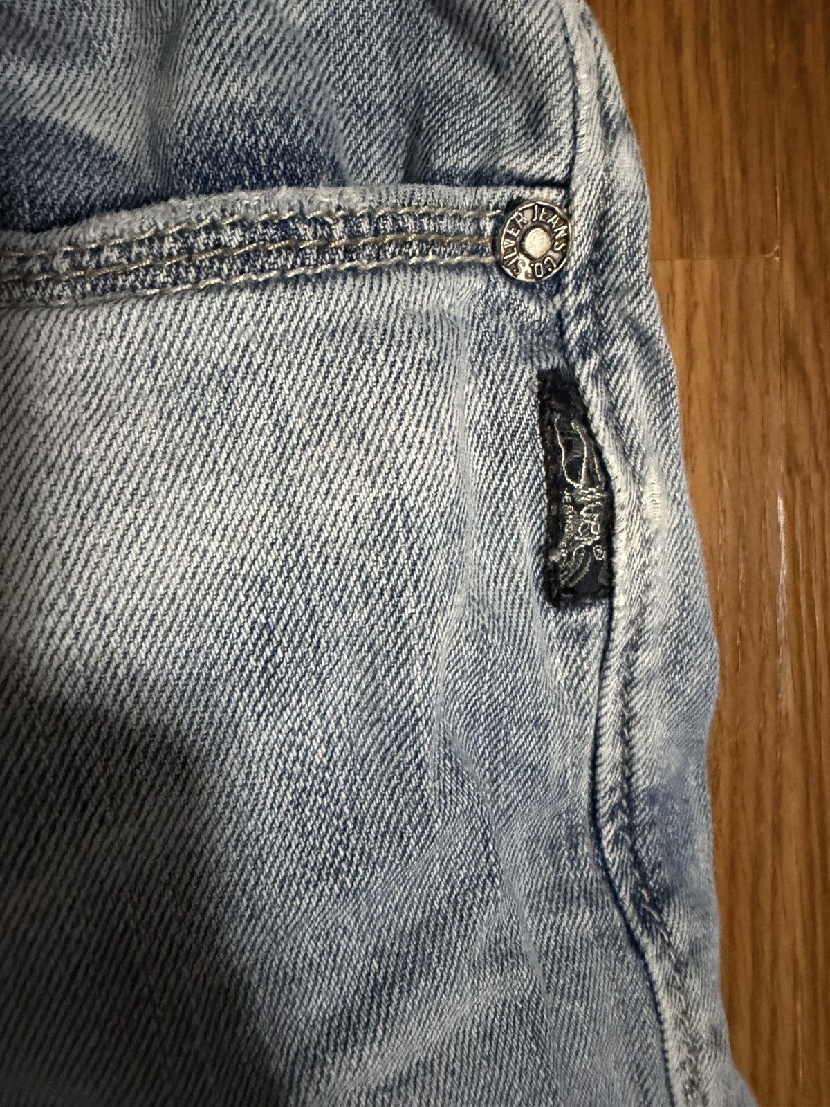 Silver Jeans Co. Silver Jeans Gordie Y2K EMC Denim Light Wash Flap Pocket 34 Size US 34 / EU 50 - 3 Thumbnail