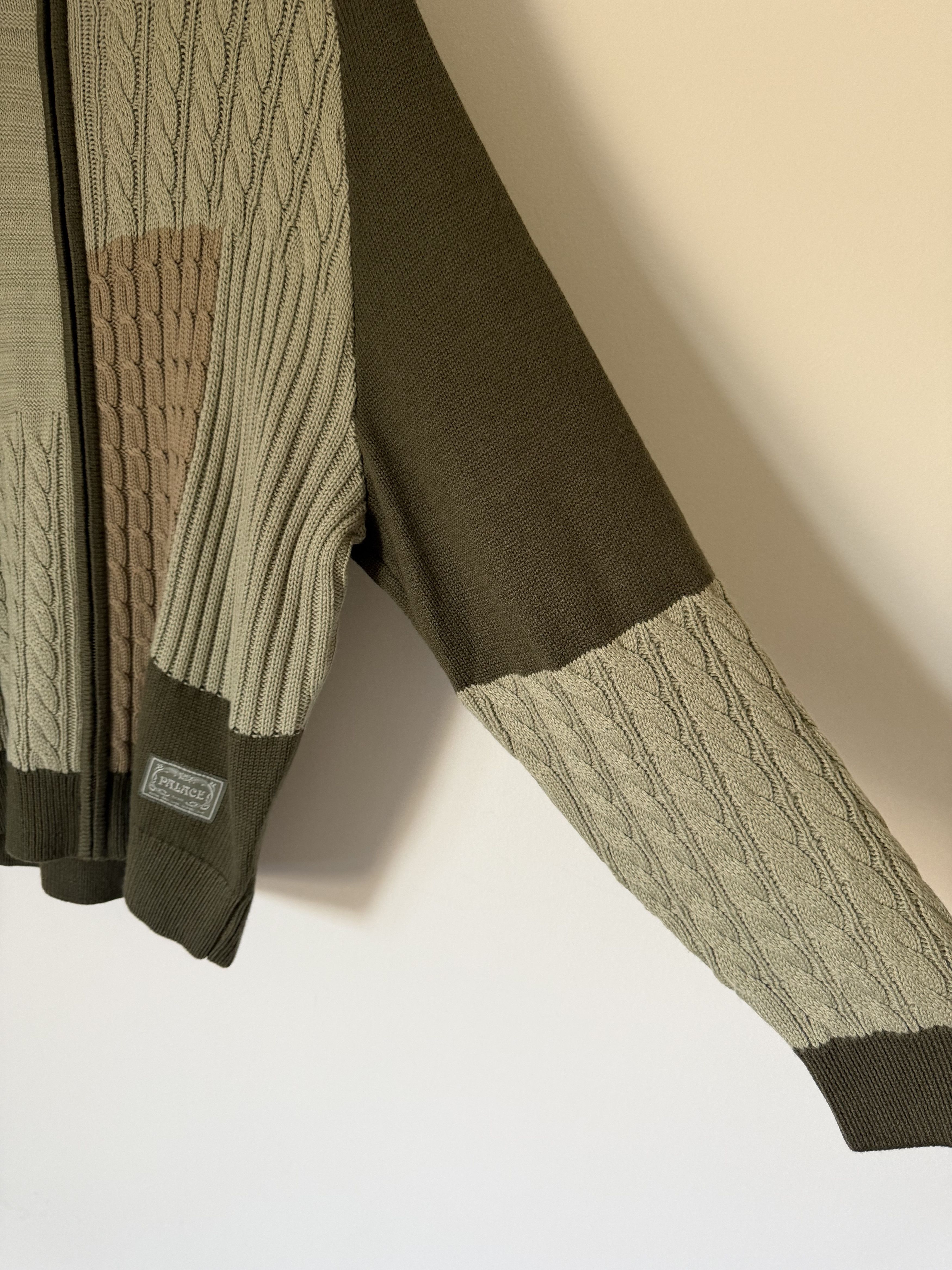 Palace Palace Patchwork Zip Knit Cardigan in Deep Green Size US L / EU 52-54 / 3 - 4 Thumbnail