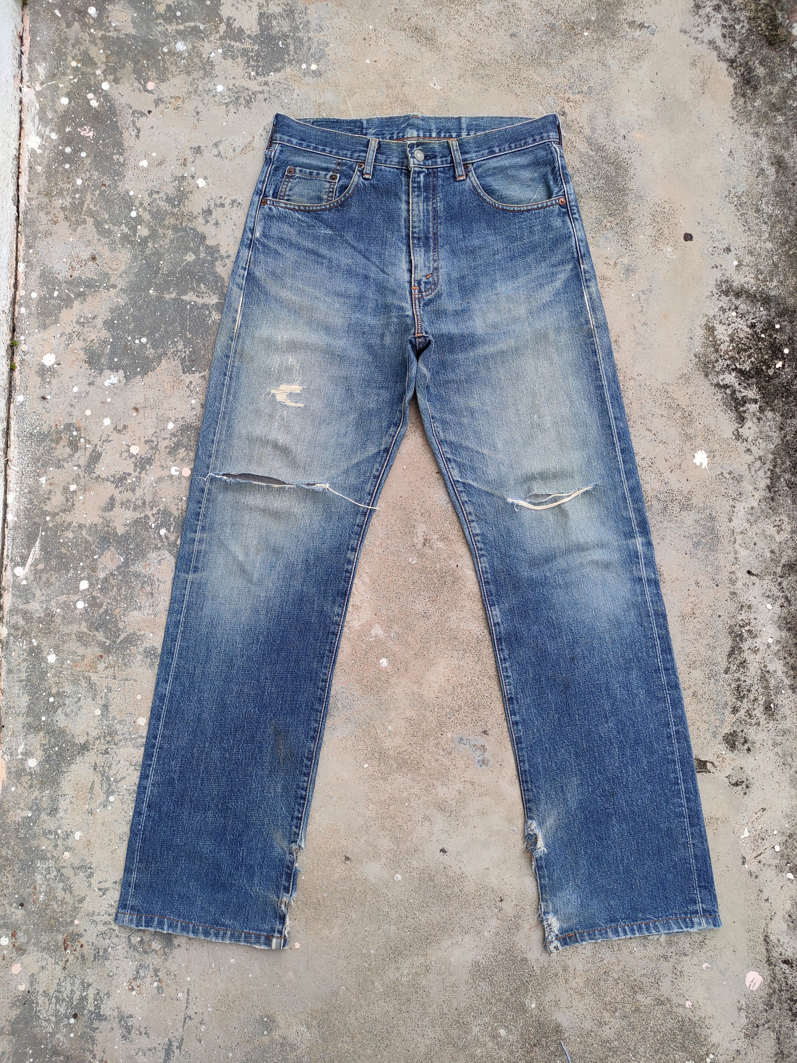 Levi's Vintage Clothing VINTAGE LEVI'S 502 98' BIG E SELVEDGE JEANS DENIM PANTS Size US 33 - 1 Thumbnail