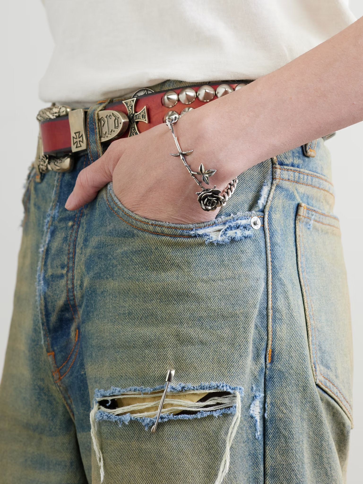 Enfants Riches Deprimes ROSE & CHAIN BRACELET Size ONE SIZE - 7 Thumbnail
