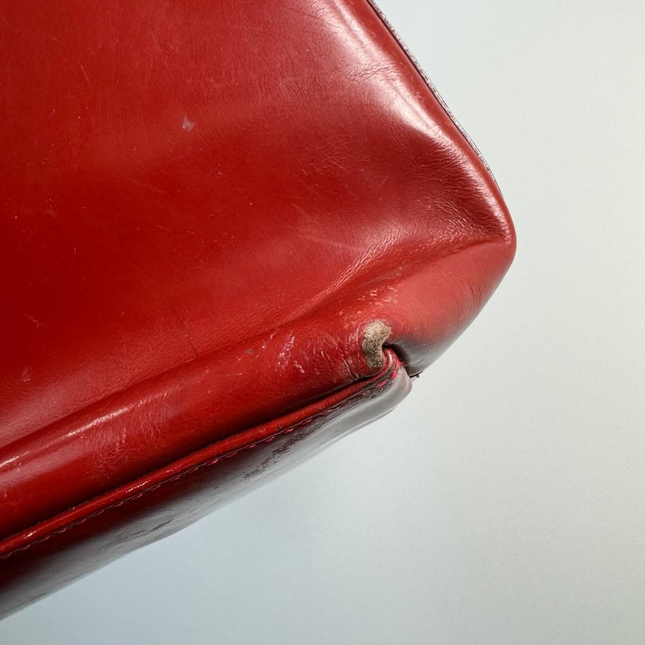 Gucci Gucci Red Leather Shoulder Bag Vintage Size ONE SIZE - 14 Thumbnail