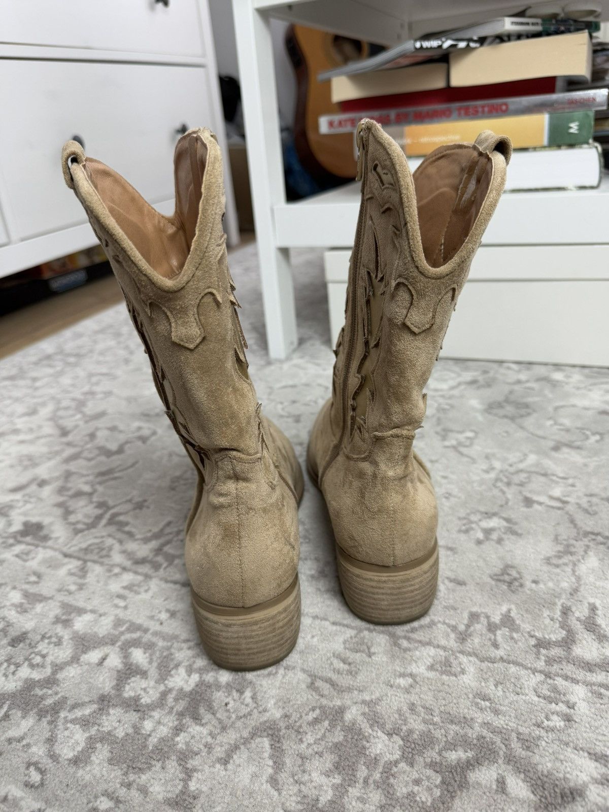 Cowboy Equipment × Vintage Vintage 90s suede cowboy boots US 7 western casual streetwear Size US 7 / EU 40 - 9 Thumbnail
