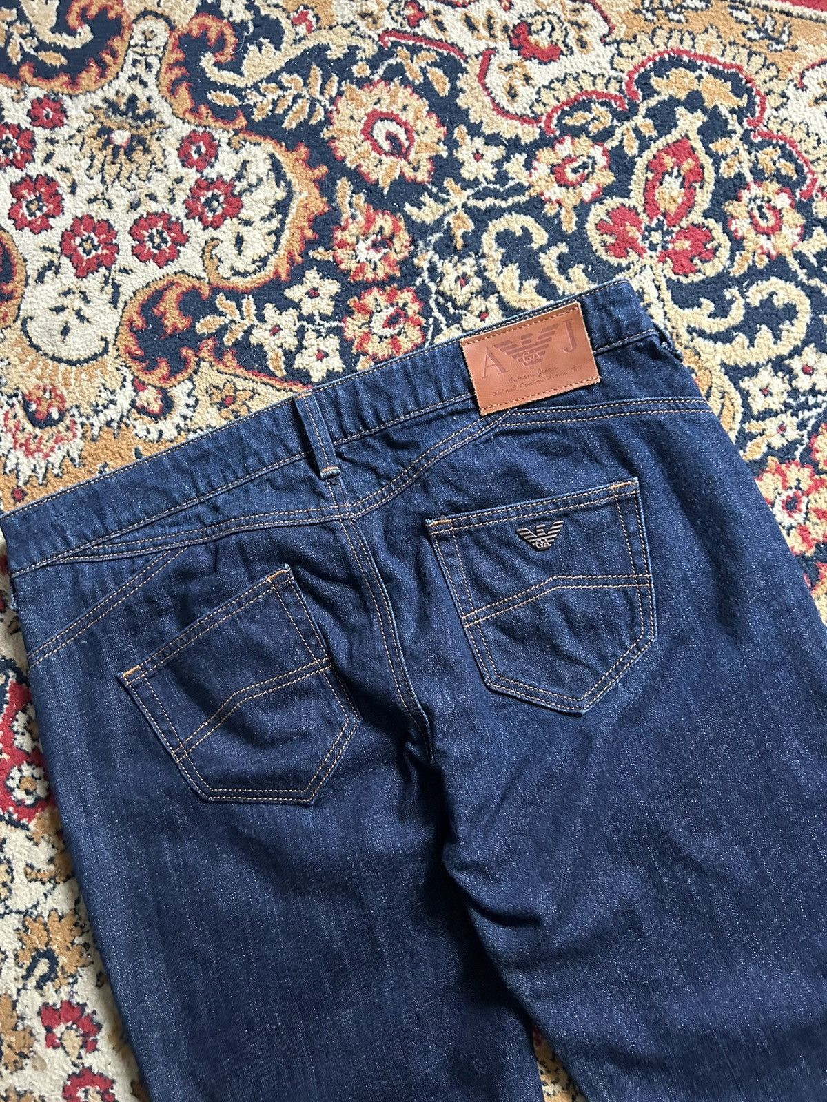 Giorgio Armani × Vintage Vintage Armani Jeans metal logo y2k style denim Size US 30 / EU 46 - 2 Thumbnail