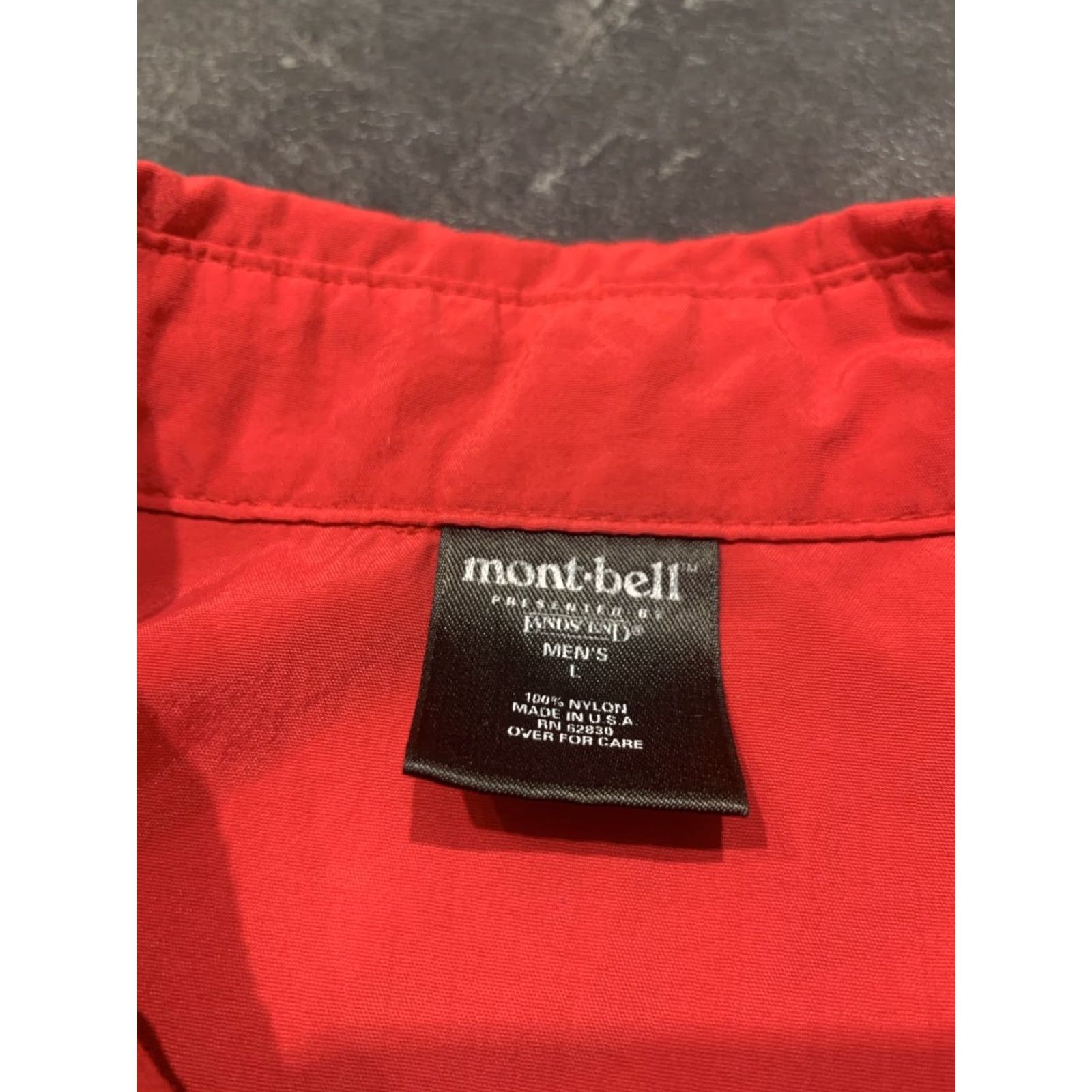 Lands' End VINTAGE Lands' End Mont-Bell Shirt Red Nylon Button-Up Large Casual Outdoor Mens Size US L / EU 52-54 / 3 - 6 Thumbnail