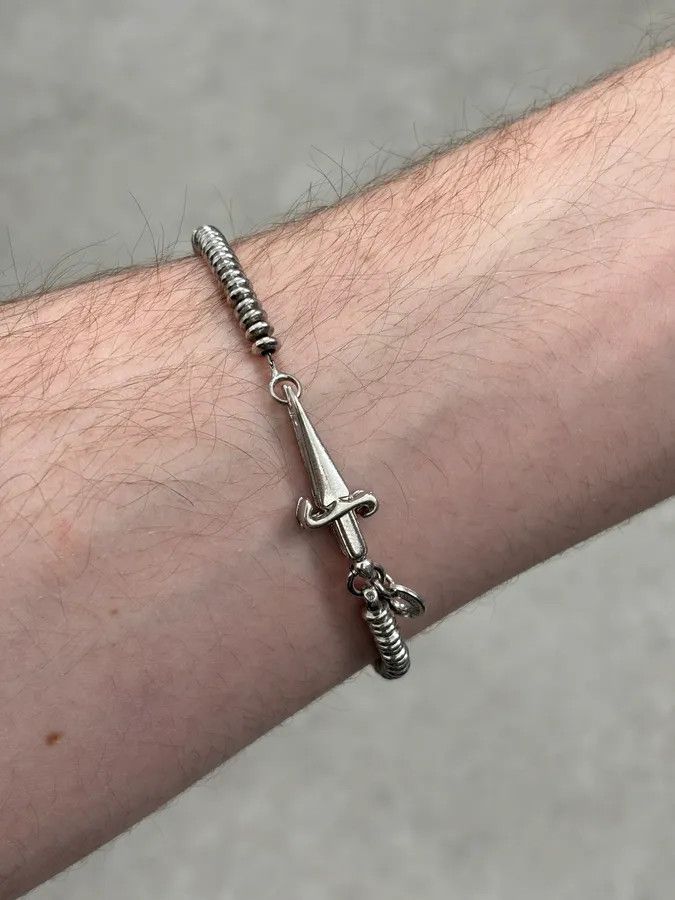 Vintage Cesare Paciotti Silver 925 Bracelet Cross Toggle Charm Size N/A Size ONE SIZE - 2 Thumbnail