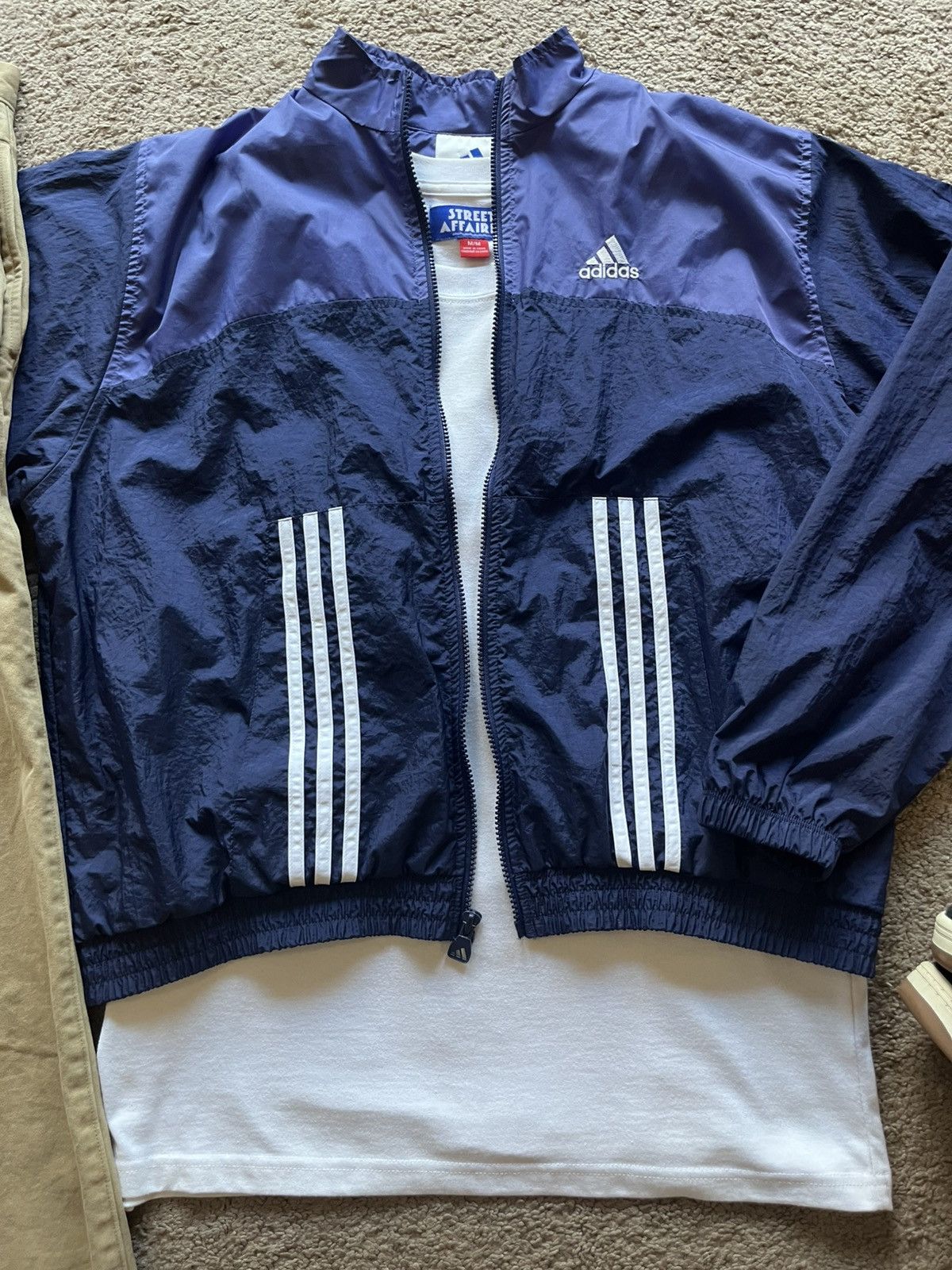 Adidas Vintage adidas purple windbreaker Size US XL / EU 56 / 4 - 4 Thumbnail