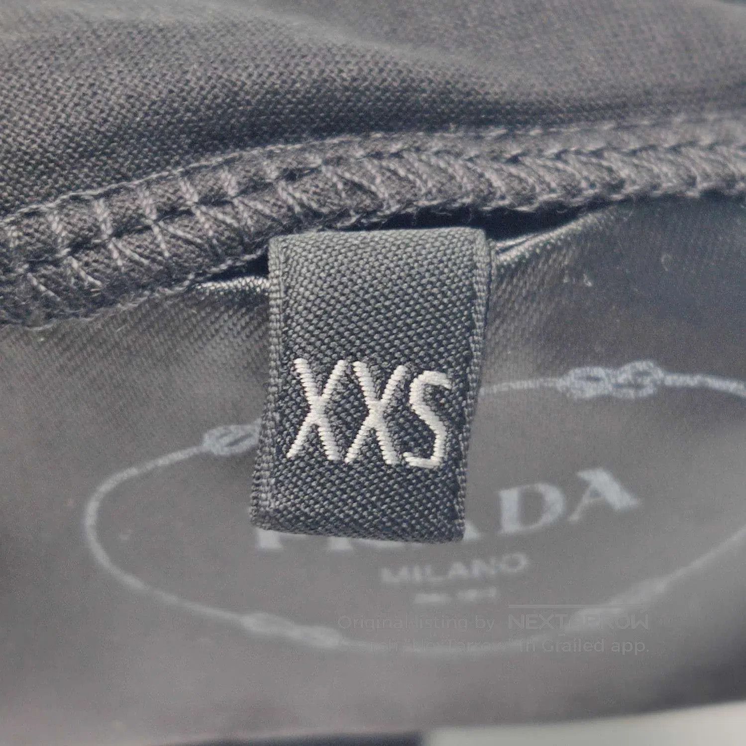 Prada Prada Black Cotton Logo T. Size XXS / US 00 / IT 34 - 5 Thumbnail