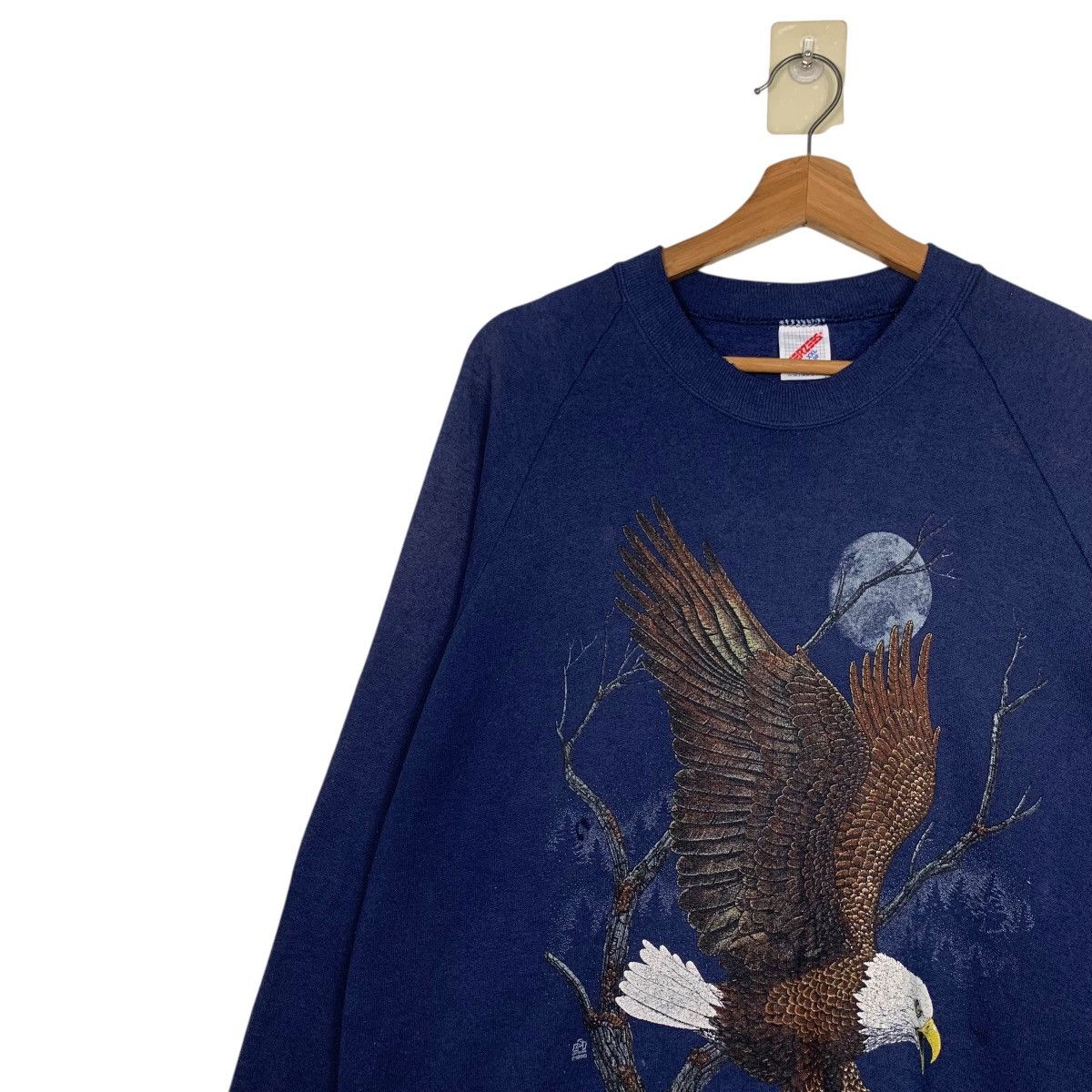 Vintage 90’s JERZEES Usa THE EAGLE Graphics Sweatshirt #3543-C162 Size US XXL / EU 58 / 5 - 3 Thumbnail