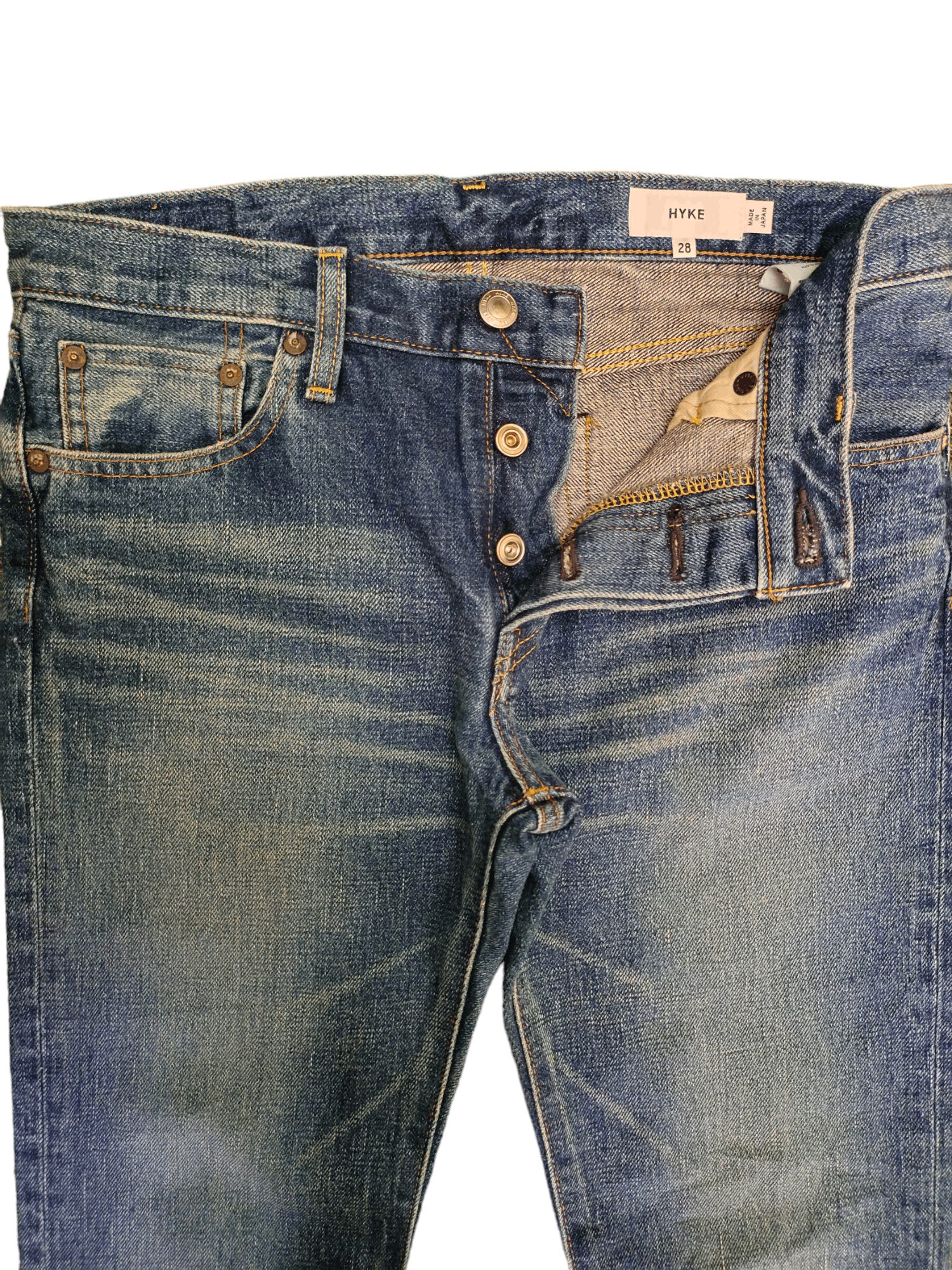 HYKE Japanese Brand Hyke Tight Straight Clawamarks Denim Jeans Size US 28 / EU 44 - 7 Thumbnail