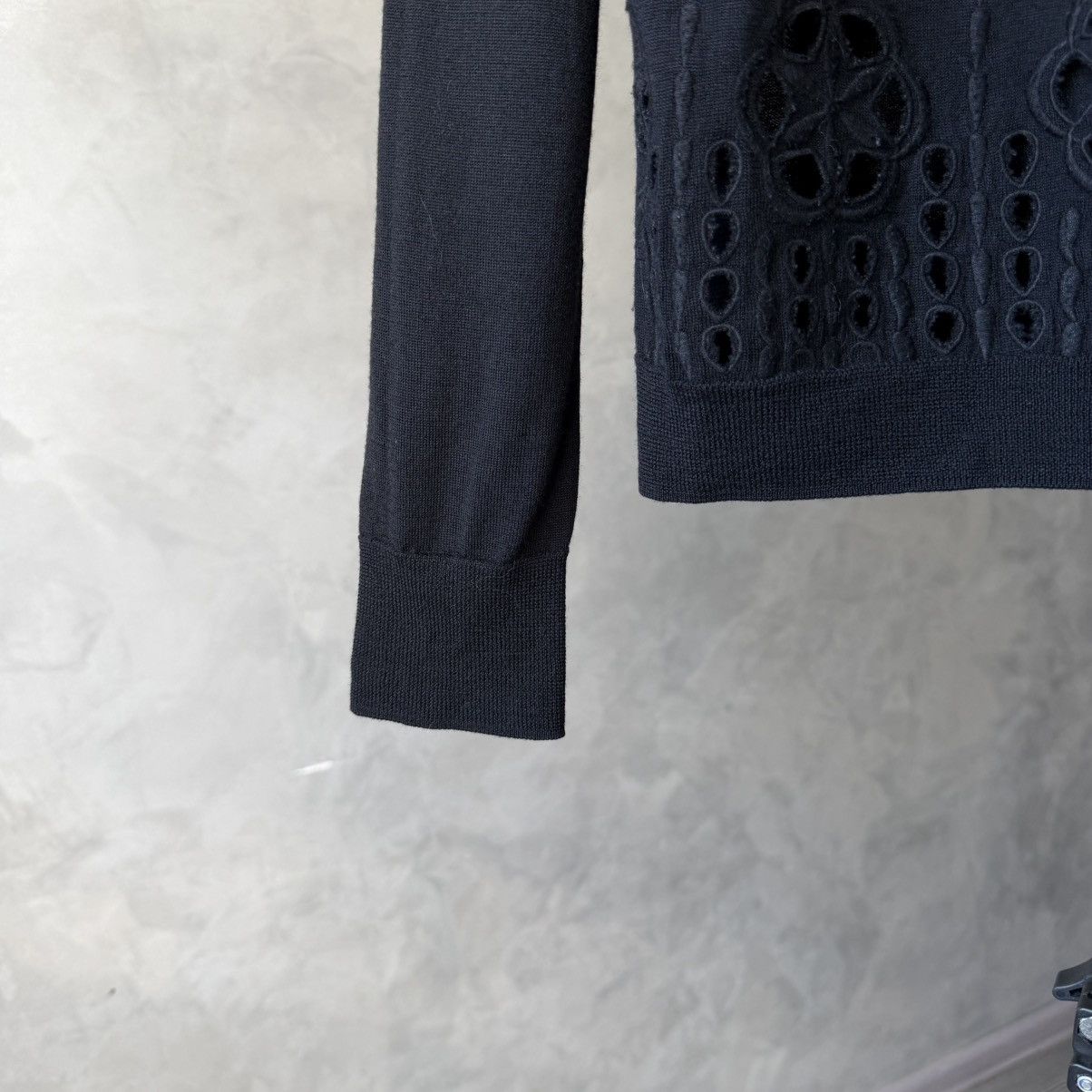 Dries Van Noten Dries Van Noten Flowers Laser Cut 100% Wool Sweater Size M / US 6-8 / IT 42-44 - 6 Thumbnail