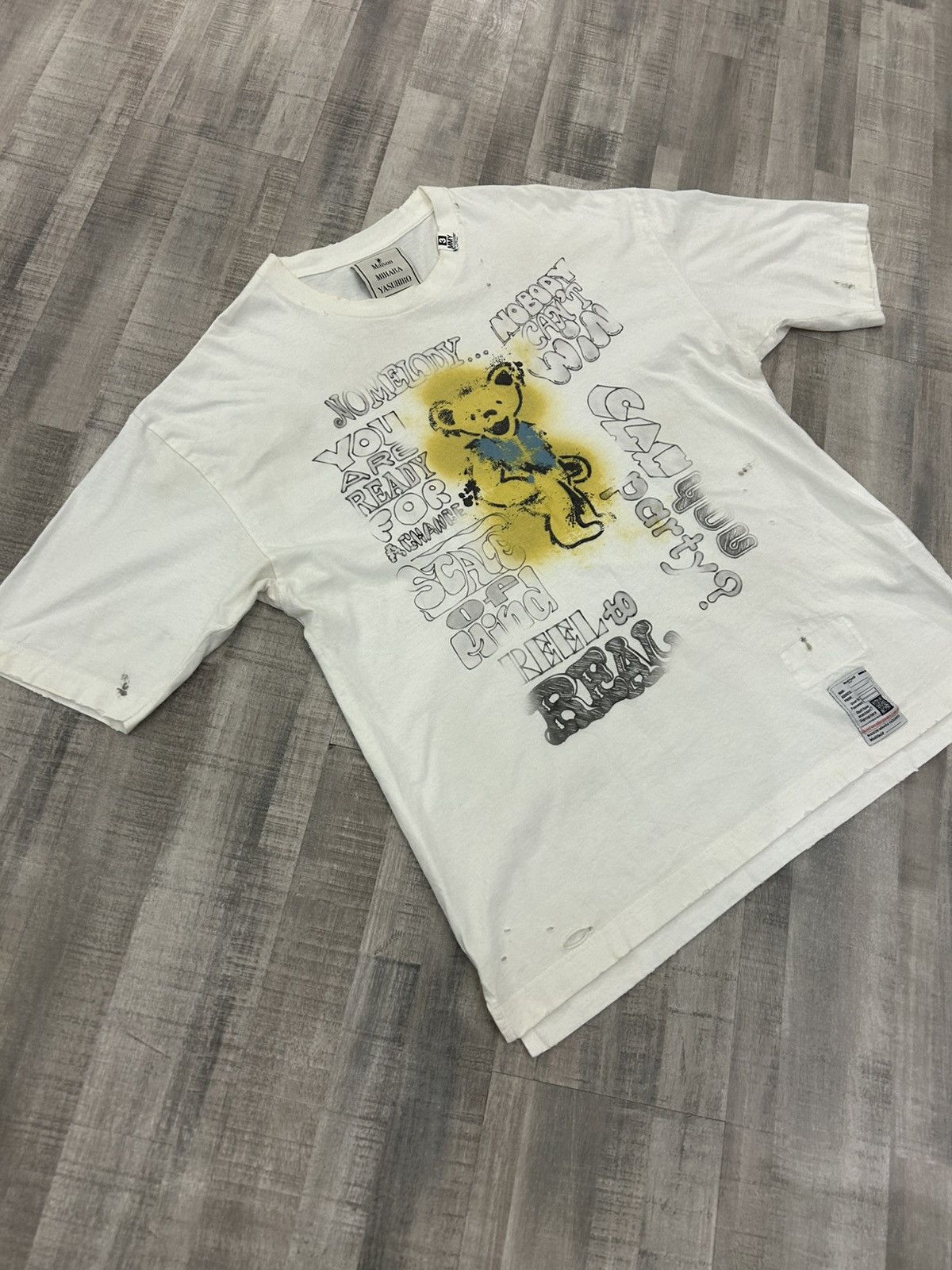 Maison MIHARA YASUHIRO Maison Mihara Yasuhiro Distressed Cotton Tee Size US M / EU 48-50 / 2 - 2 Thumbnail