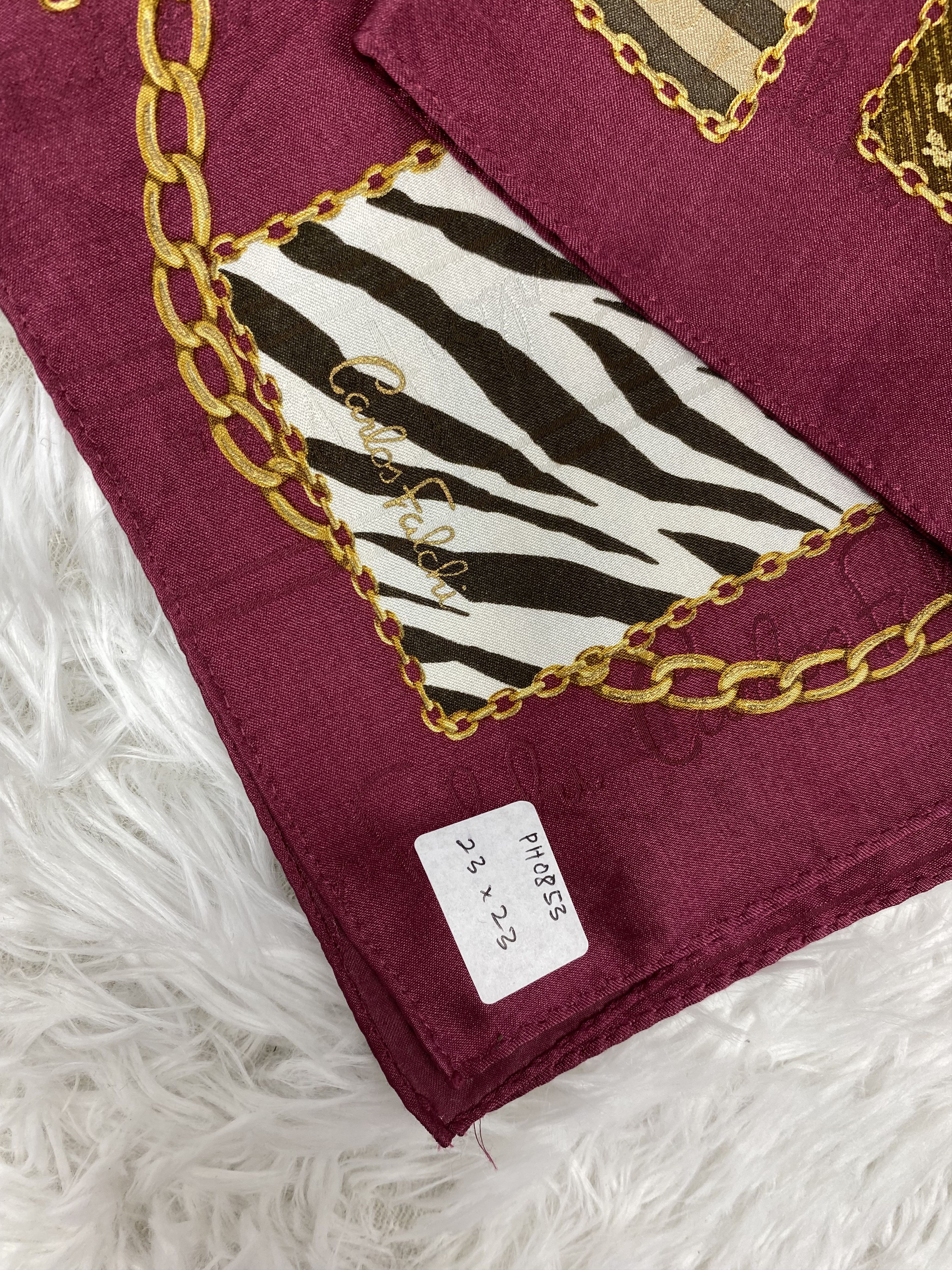 Designer × Vintage Vintage Carlos Falchi Handkerchief Neckerchief PH0853 Size ONE SIZE - 2 Thumbnail