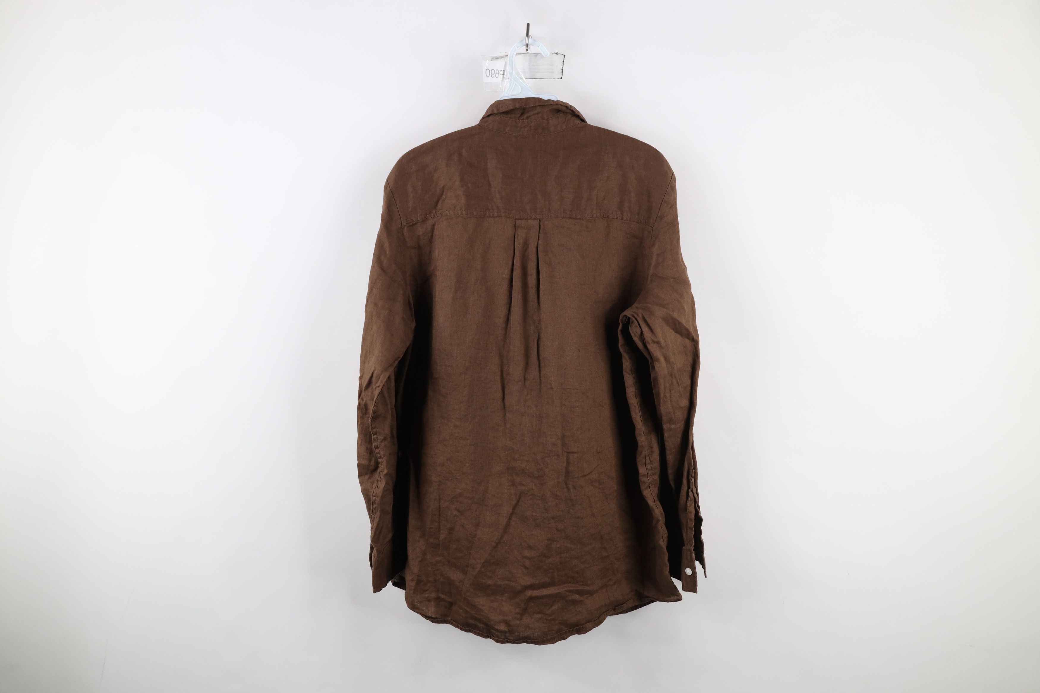 Gap × Vintage Vintage Y2K Gap Boyfriend Baggy Collared Button Shirt Brown Size M / US 6-8 / IT 42-44 - 6 Thumbnail