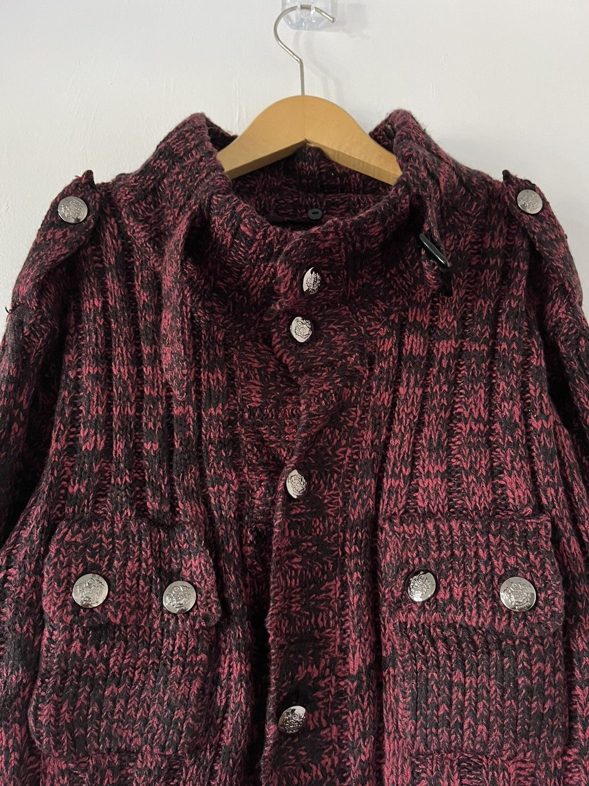 Japanese Brand Japanese ROBBLE Gothic Multi Pocket Knitwear Jacket Size US M / EU 48-50 / 2 - 4 Thumbnail