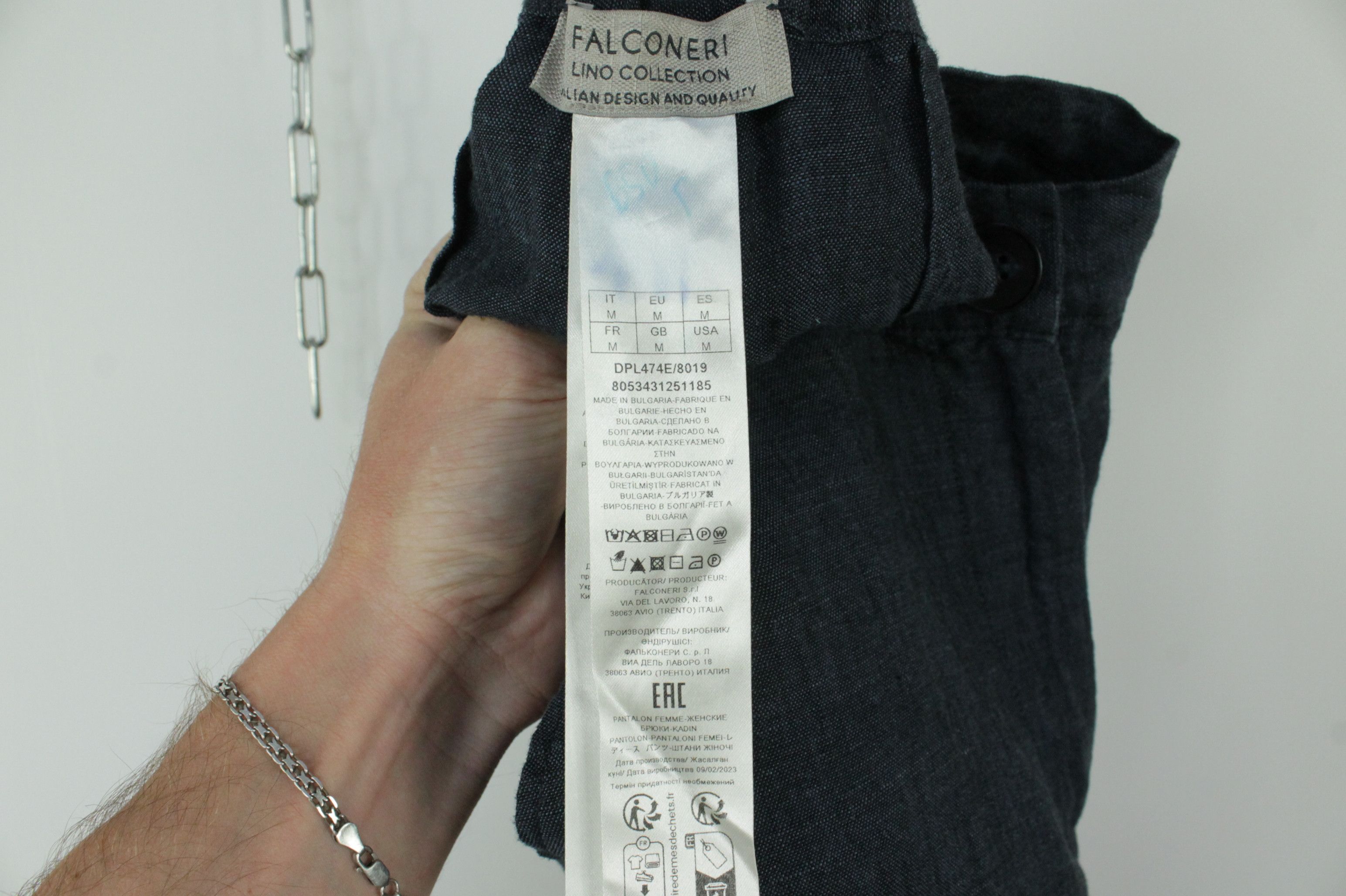 Falcone Falconeri Linen Pants Straight Fit High Rise Women's Size 28" / US 6 / IT 42 - 6 Thumbnail