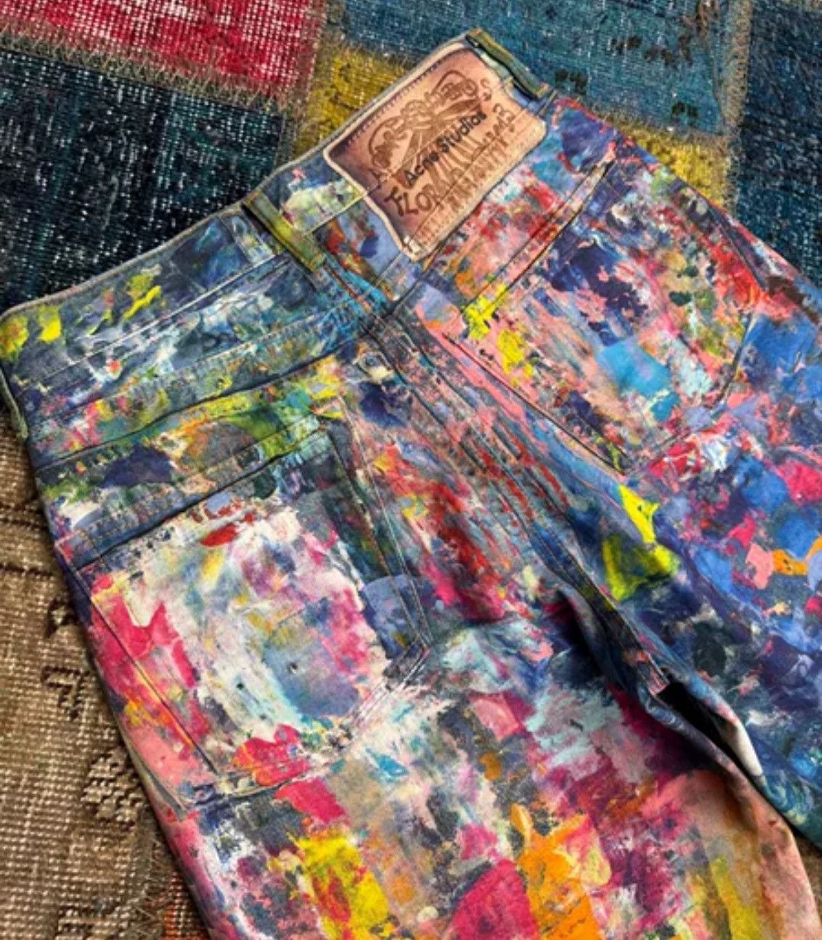 Acne Studios Acne studios Baggy color low-waisted wide-leg pants Size US 36 / EU 52 - 4 Thumbnail