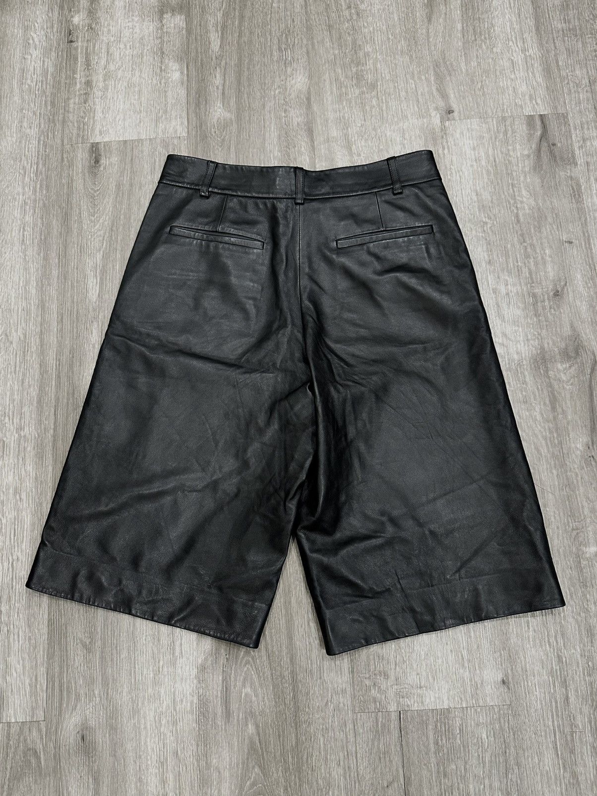 Acne Studios Acne Studios Lamb Leather Shorts Size US 31 - 3 Thumbnail