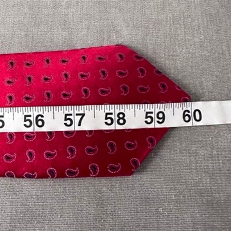 Nordstrom Nordstrom red pink small paisley silk tie NWT Size ONE SIZE - 3 Thumbnail