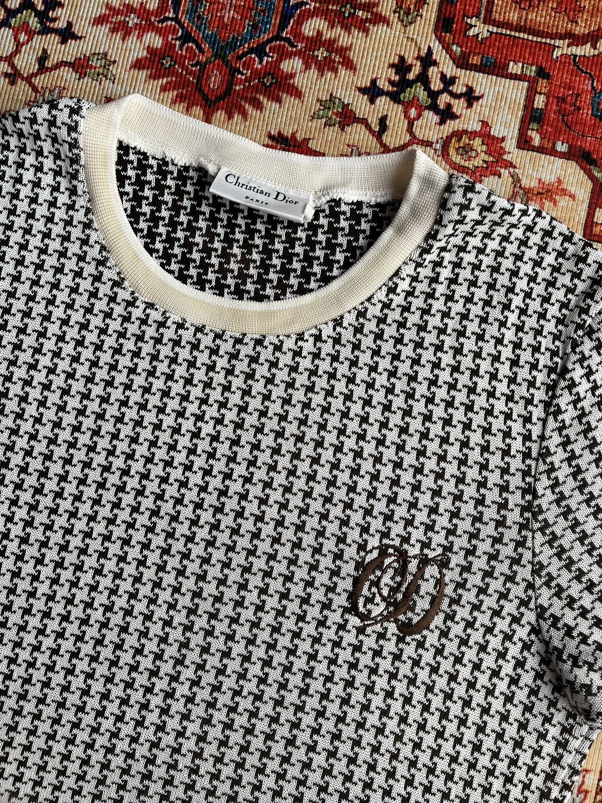 Dior Christian Dior Monogram Knit T-Shirt XS Size XS / US 0-2 / IT 36-38 - 2 Thumbnail