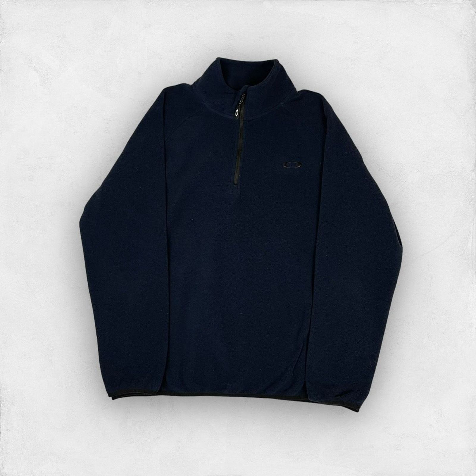Oakley × Vintage Oakley Women's Blue Ridge Ltd 1/2 Zip Fleece Lined Sweater L Size L / US 10 / IT 46 - 1 Thumbnail
