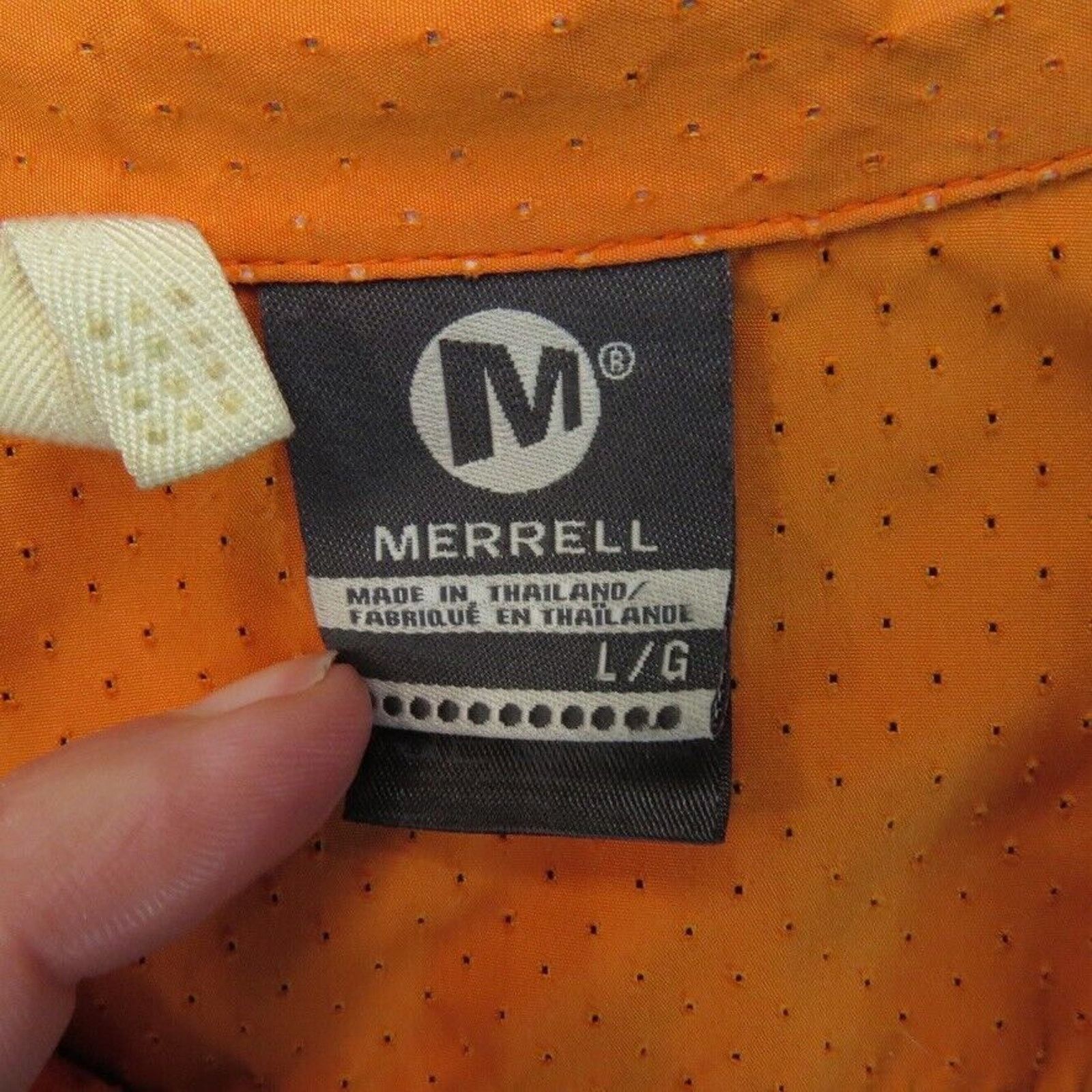 Merrell Merrell Mens Shirt Sz Large Short Sleeve Button Up Orange Gr Size US L / EU 52-54 / 3 - 4 Thumbnail