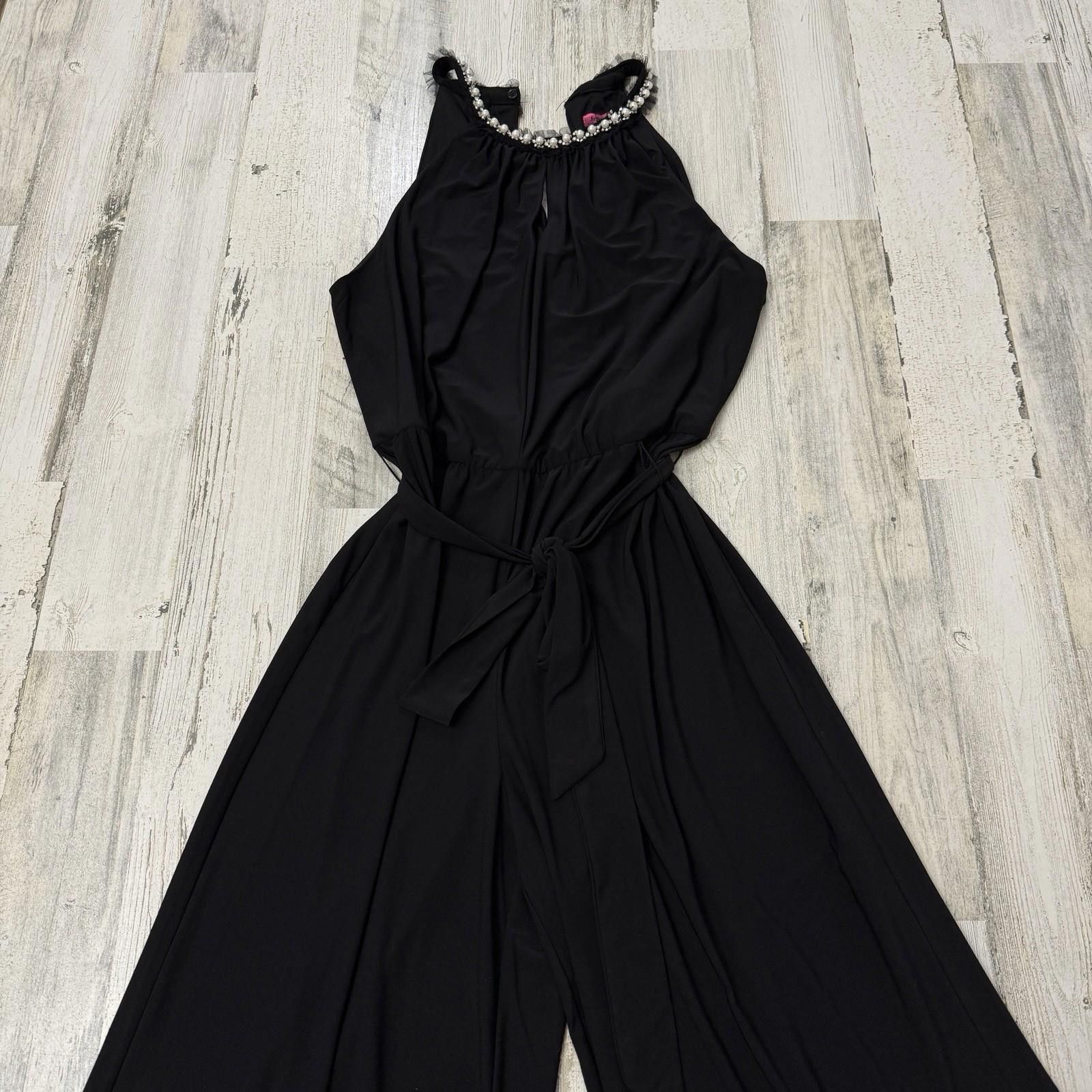 Designer Betsey Johnson Wide leg pearl Neck Romper Large Size 36" / US 14 / IT 50 - 3 Thumbnail