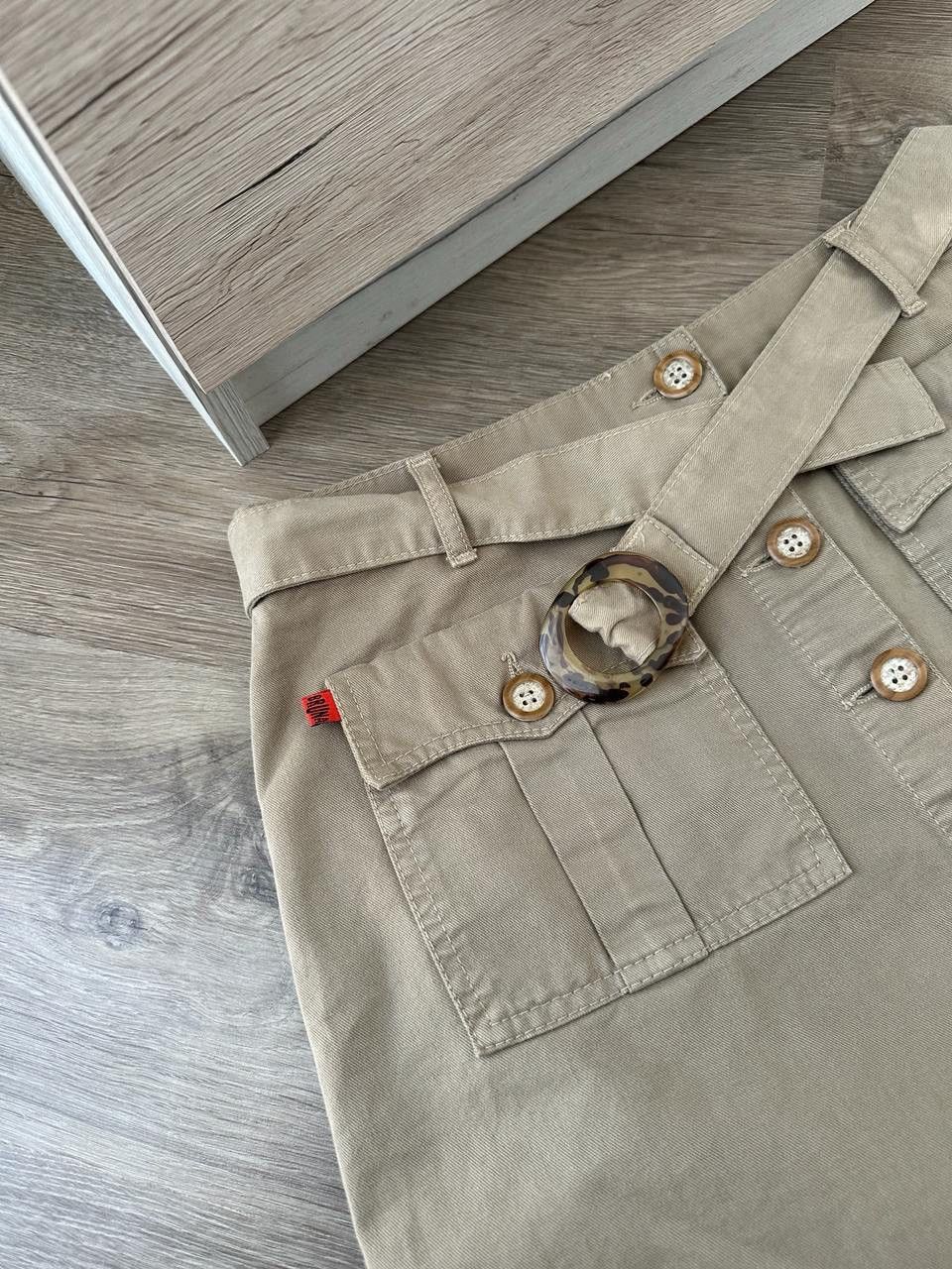 Japanese Brand × Vintage Vintage Bruna Beige Below The Knee Button Skirt Size 30" / US 8 / IT 44 - 7 Thumbnail